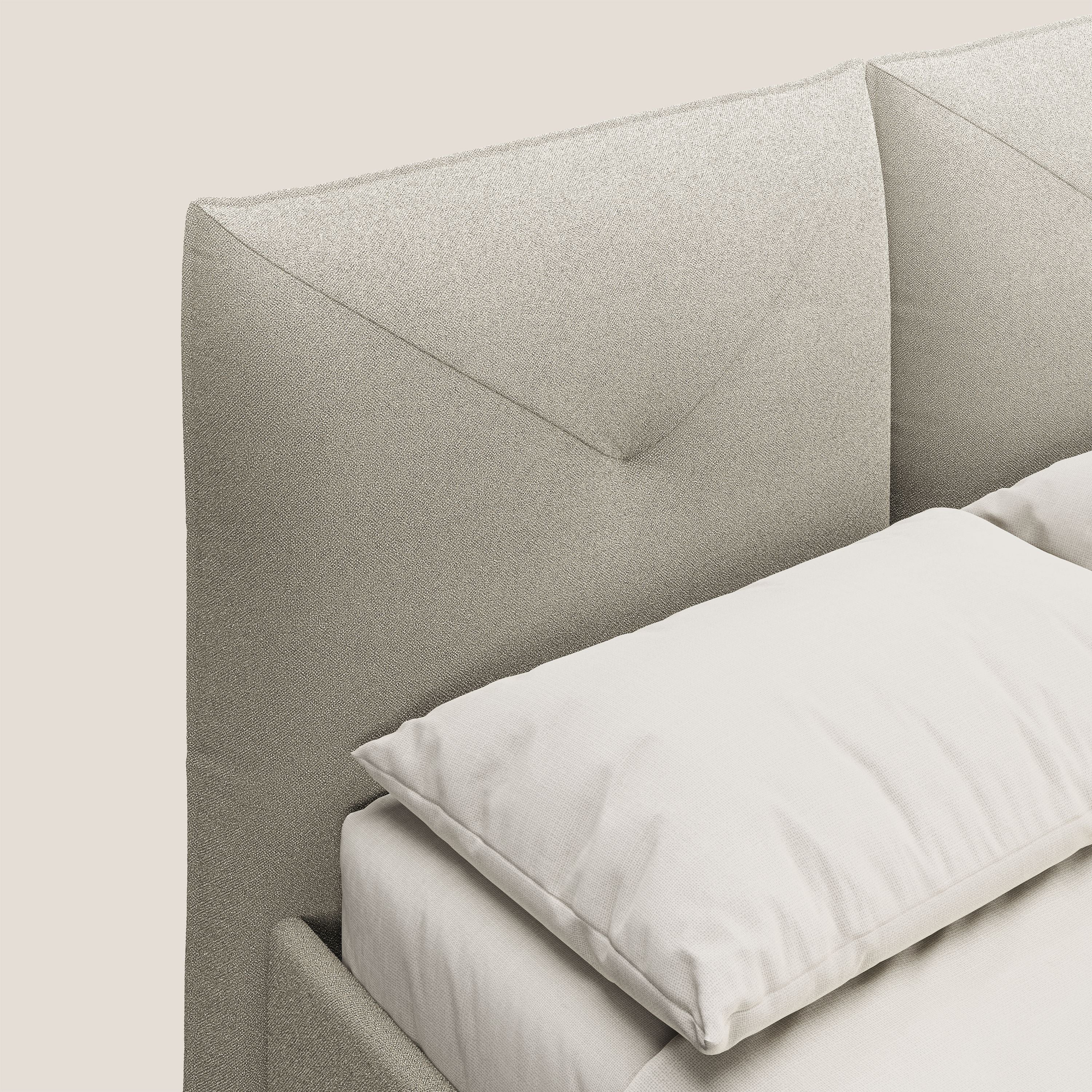 Adone lit coffre rembourré à double panneau en bouclette imperméable T07 beige - Image 6