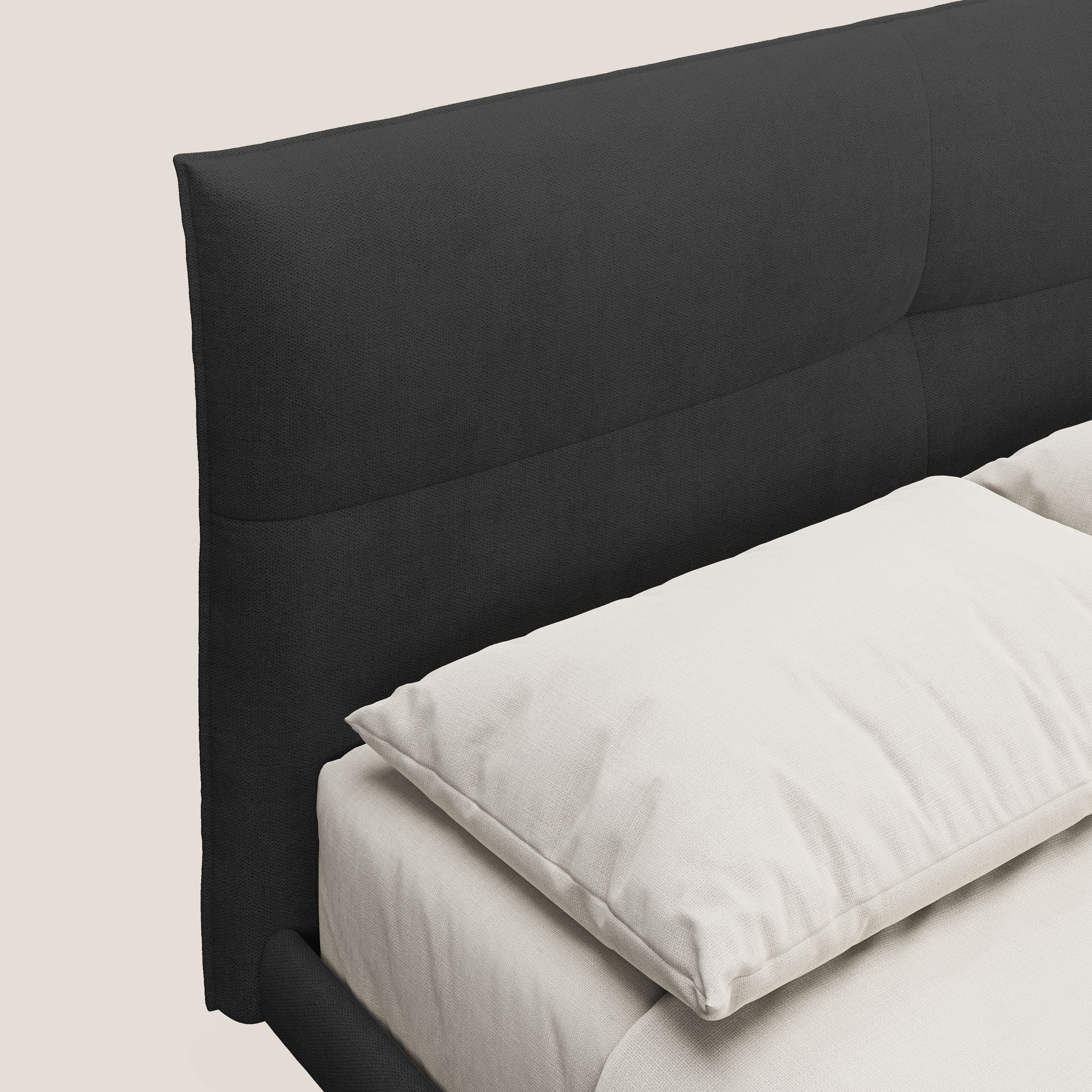Akiko lit rembourré avec pieds hauts en métal en tissu imperméable T02 noir - Image 5