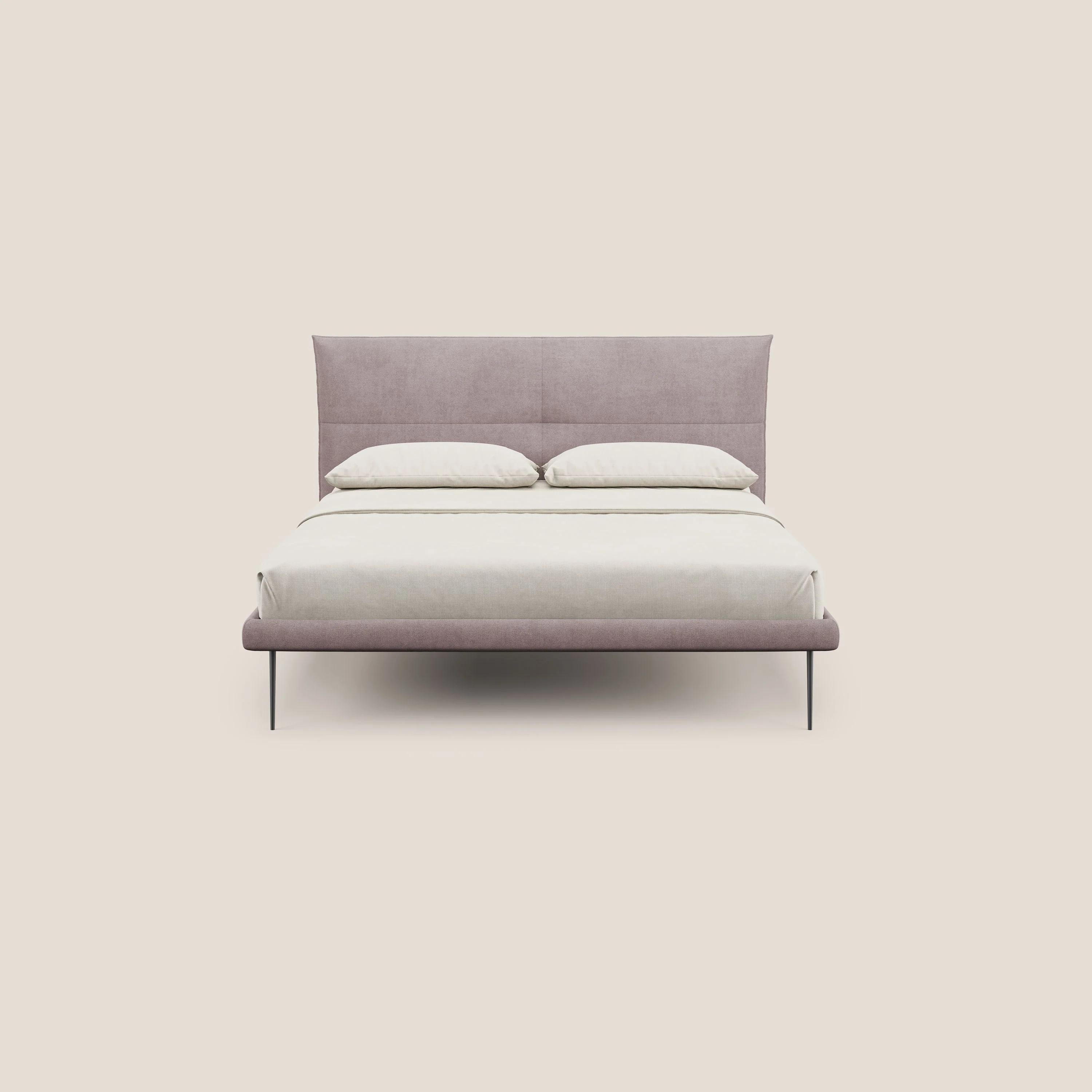 Akiko lit rembourré avec pieds hauts en métal en tissu imperméable T02 rose - Image 2