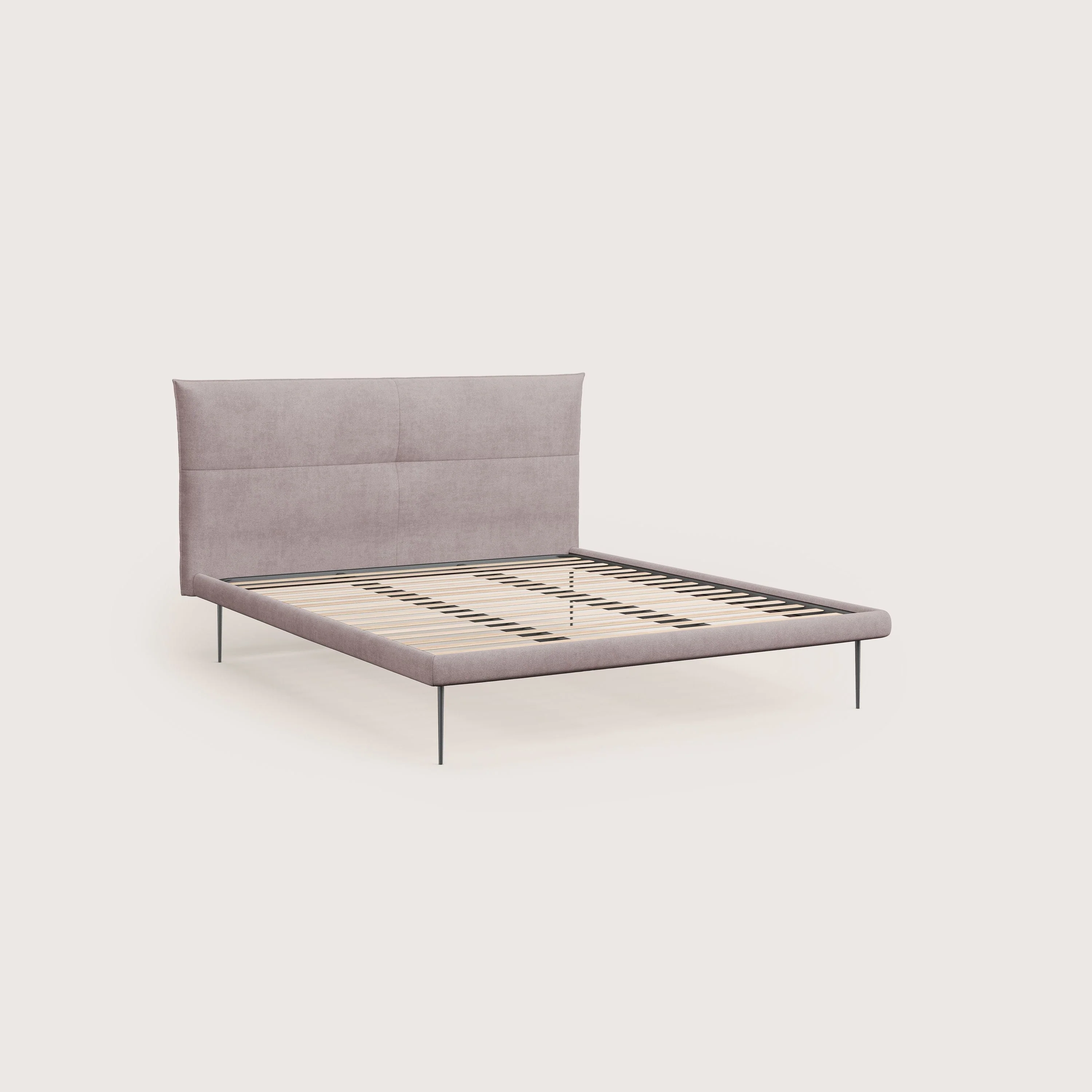 Akiko lit rembourré avec pieds hauts en métal en tissu imperméable T02 rose - Image 7