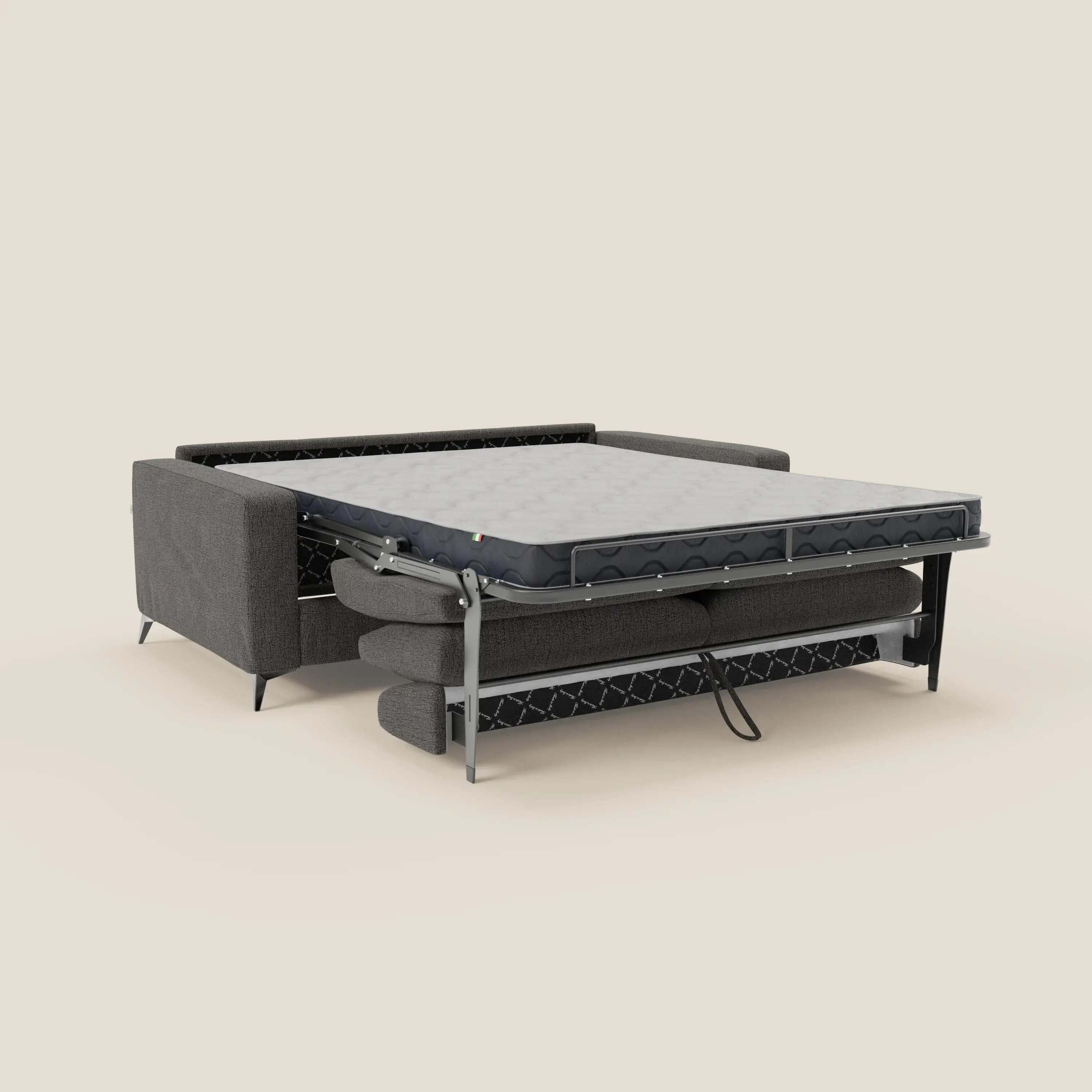 Alaya canapé convertible avec coussins de dossier douillet en tissu imperméable T03 anthracite - Image 11