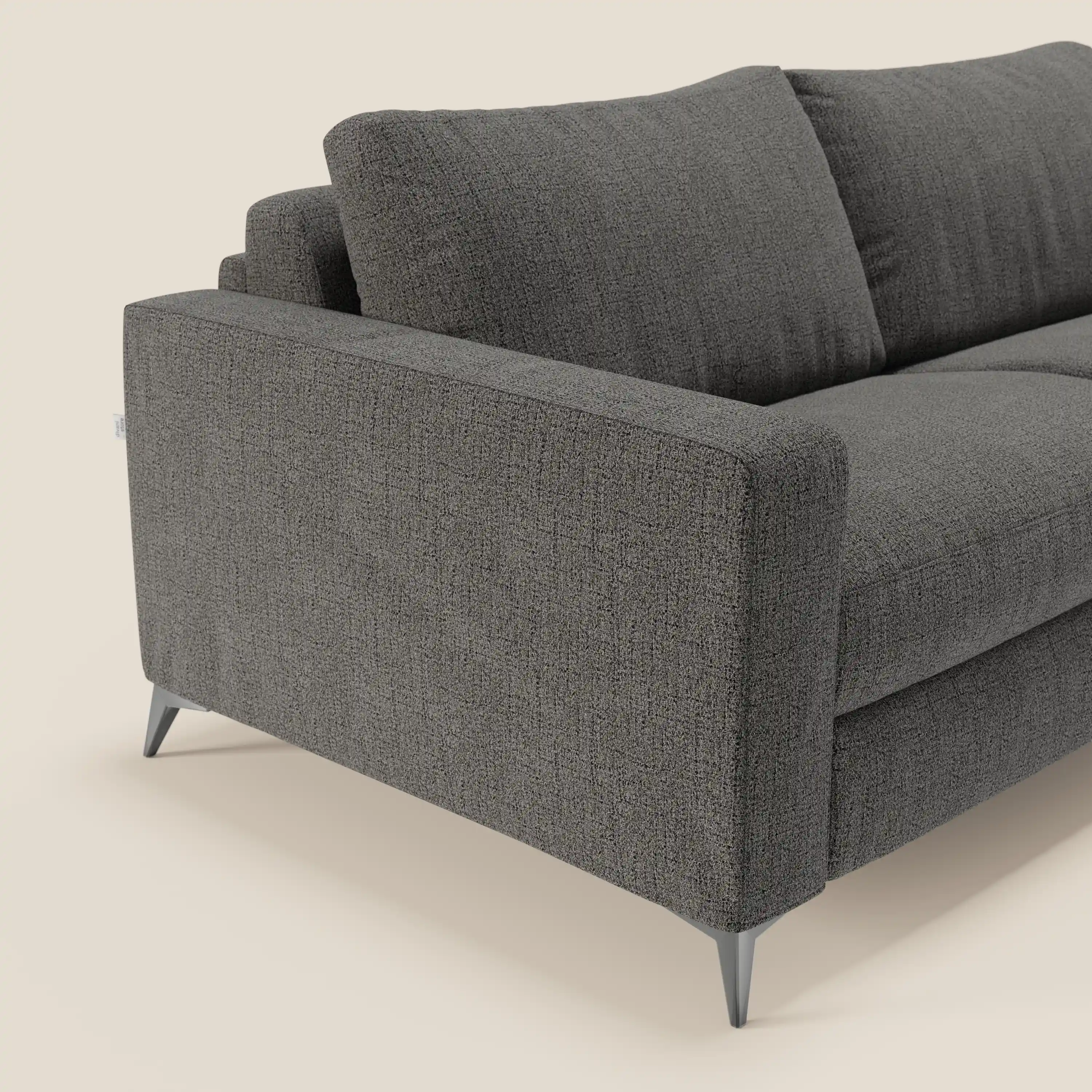 Alaya canapé convertible avec coussins de dossier douillet en tissu imperméable T03 anthracite - Image 6