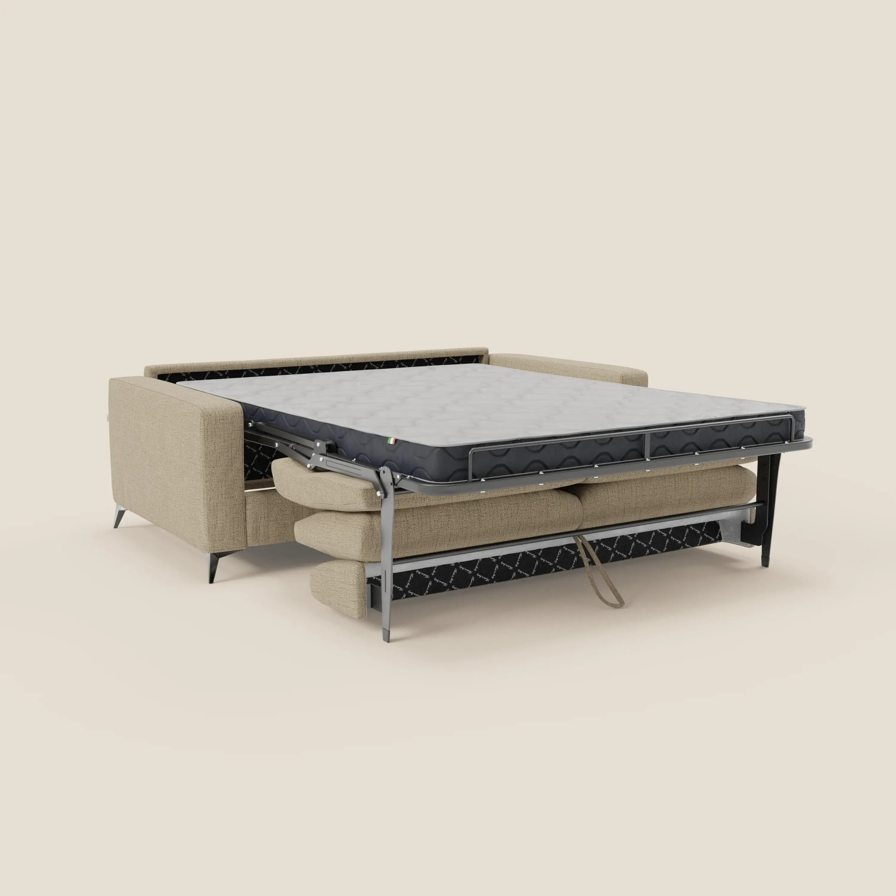 Alaya canapé convertible avec coussins de dossier douillet en tissu imperméable T03 beige - Image 11