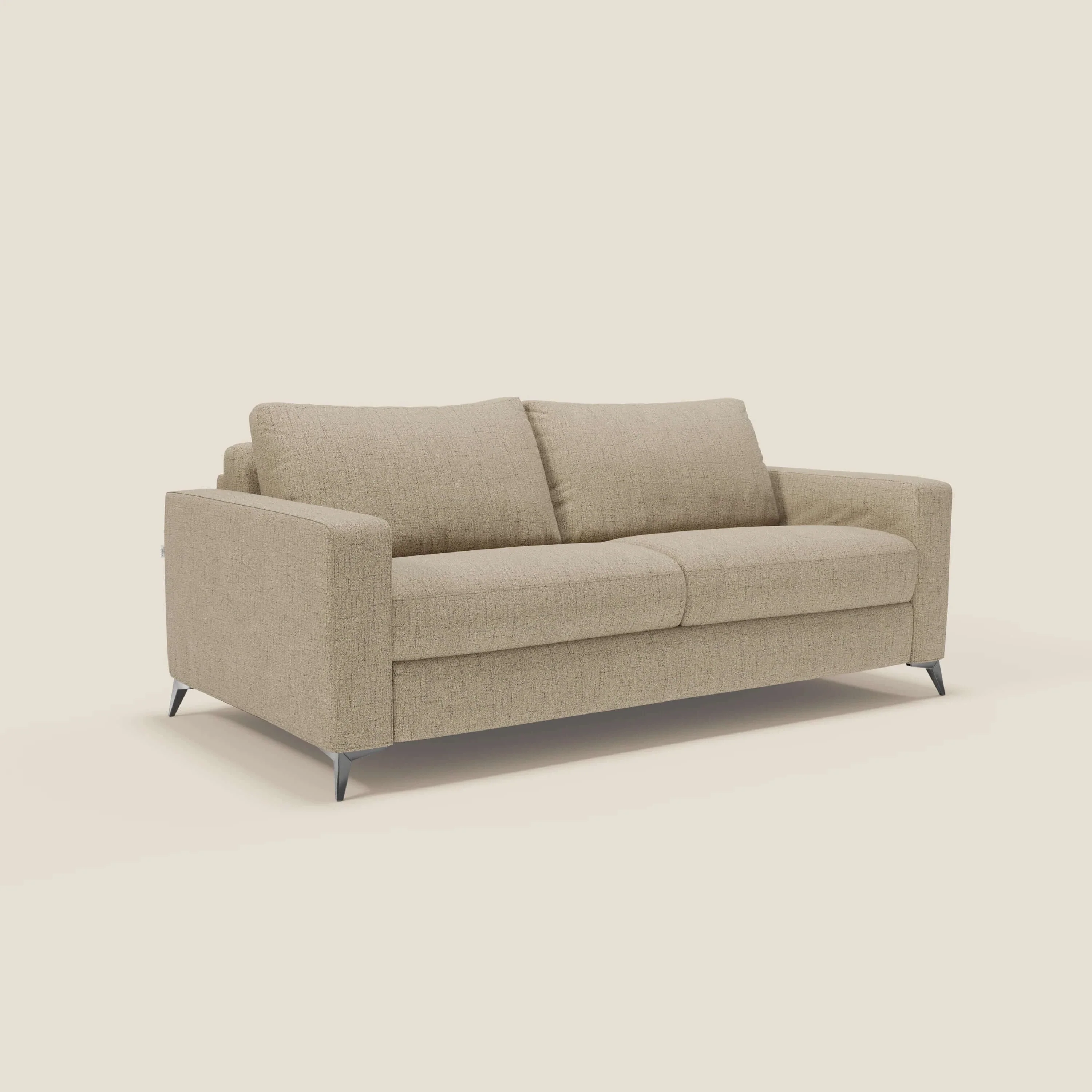 Alaya canapé convertible avec coussins de dossier douillet en tissu imperméable T03 beige - Image 3