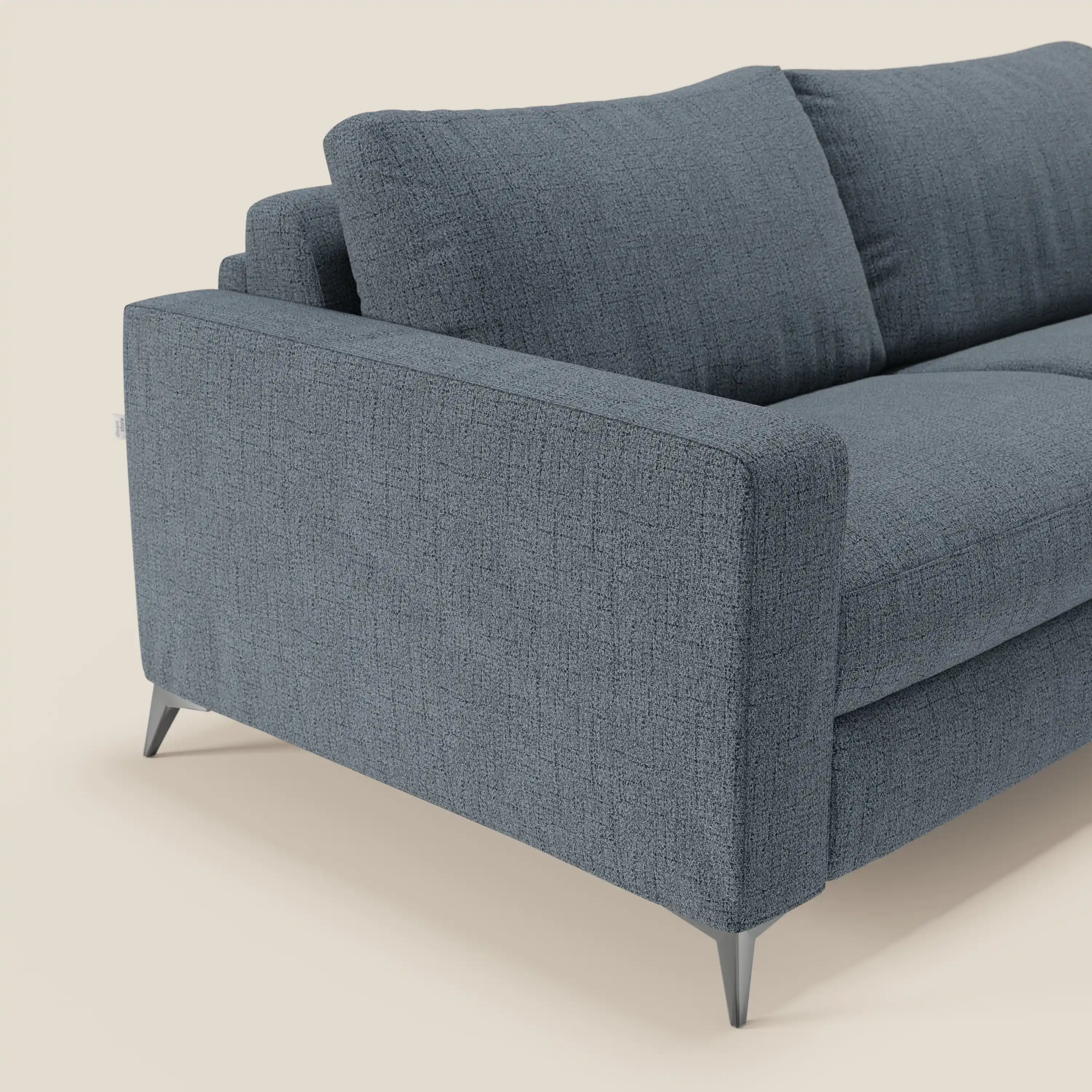 Alaya canapé convertible avec coussins de dossier douillet en tissu imperméable T03 bleu - Image 6