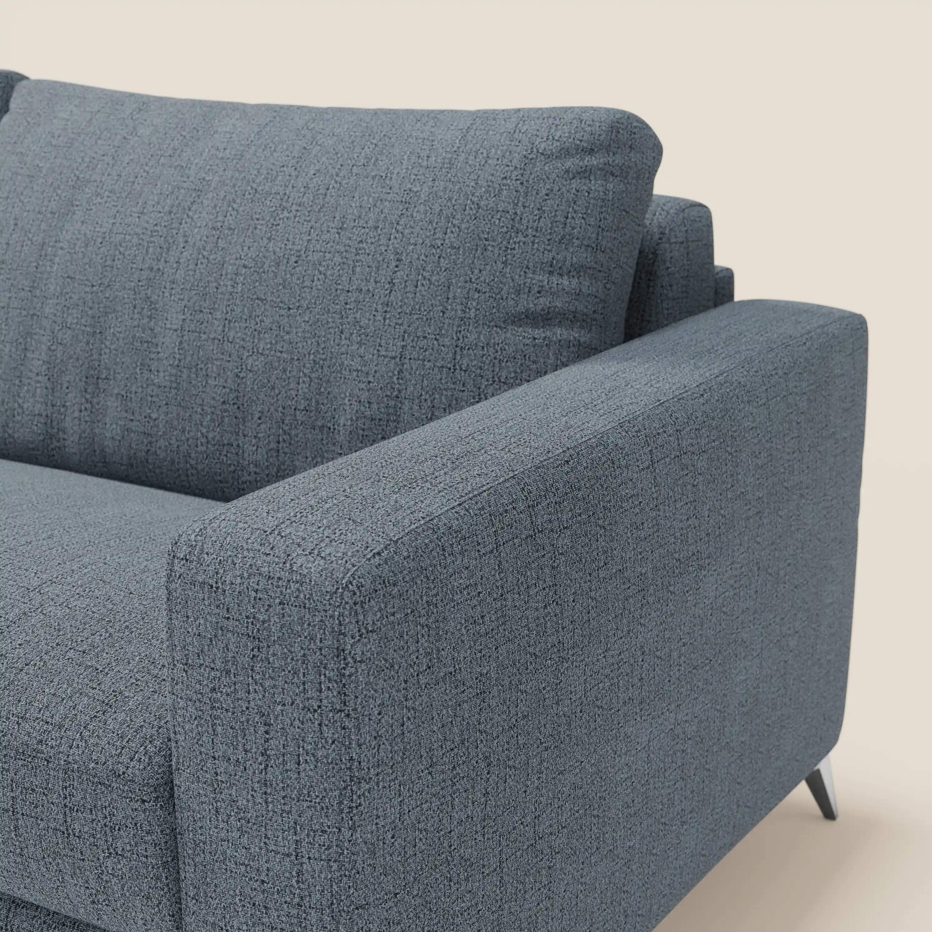 Alaya canapé convertible avec coussins de dossier douillet en tissu imperméable T03 bleu - Image 7