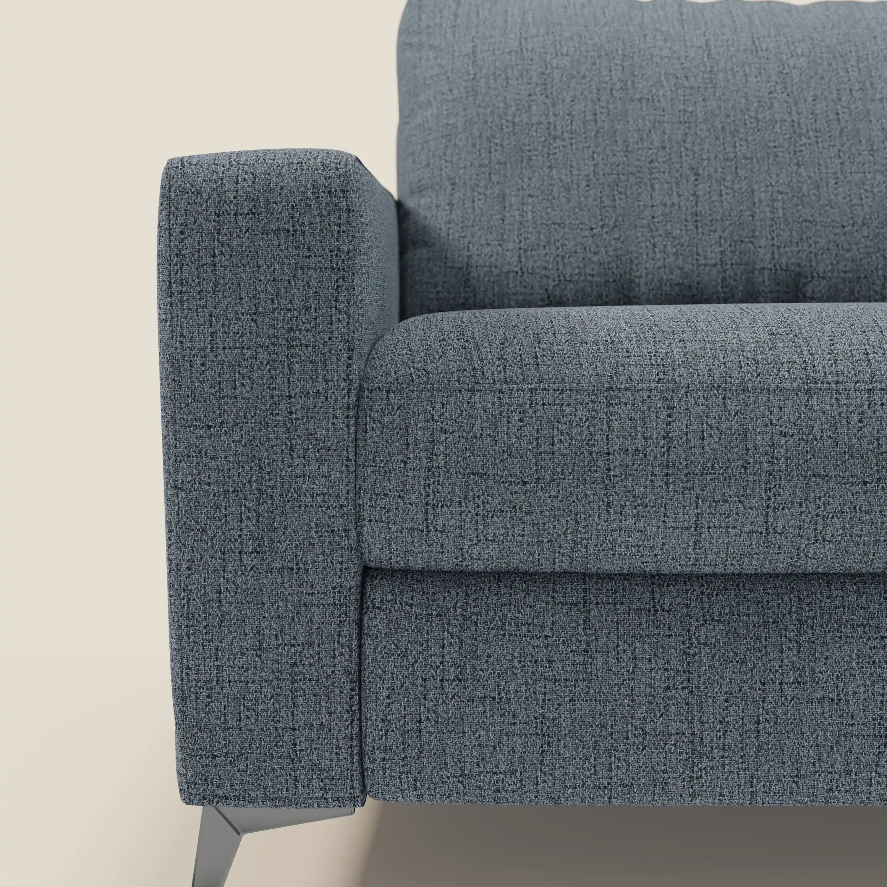 Alaya canapé convertible avec coussins de dossier douillet en tissu imperméable T03 bleu - Image 9