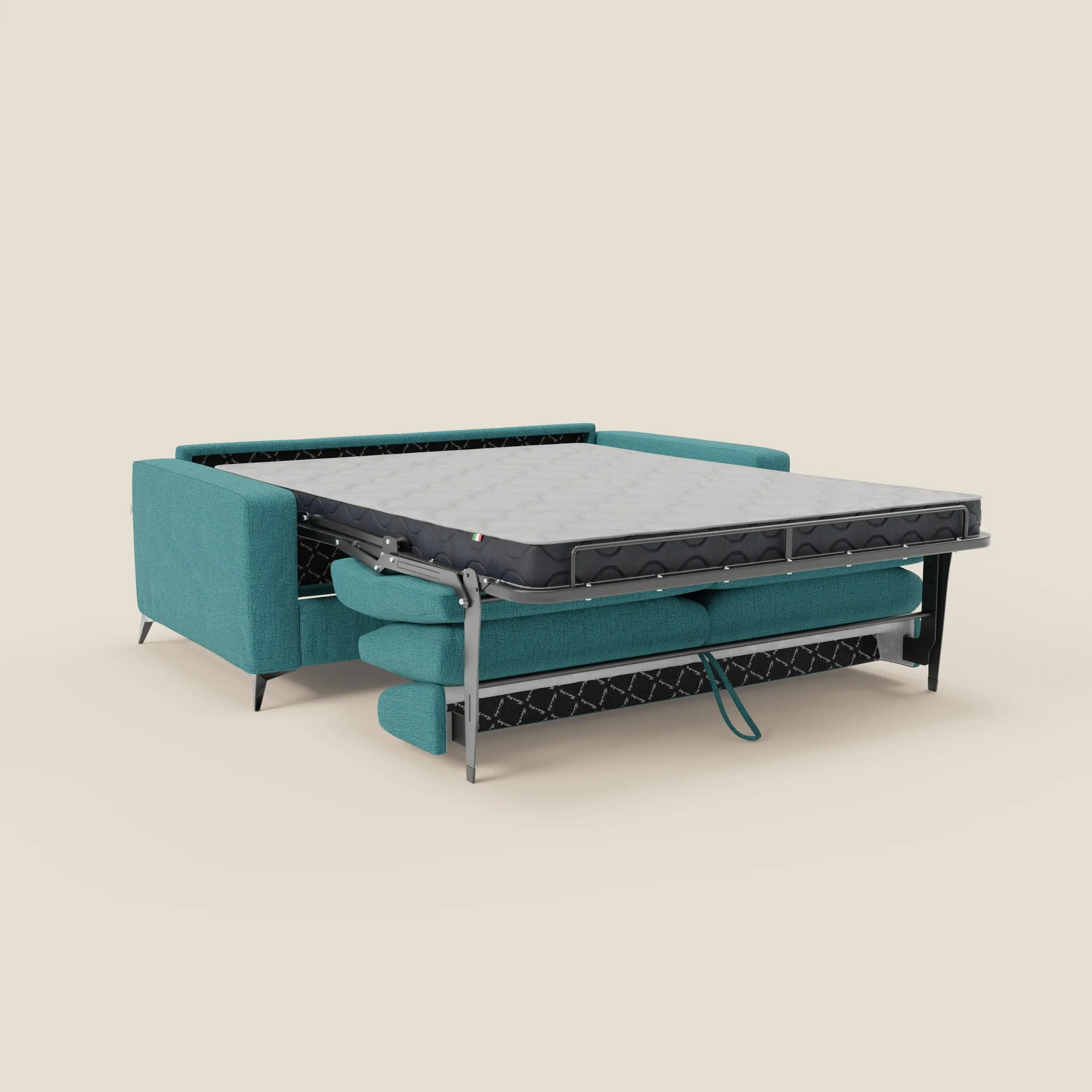 Alaya canapé convertible avec coussins de dossier douillet en tissu imperméable T03 bleu ciel - Image 11