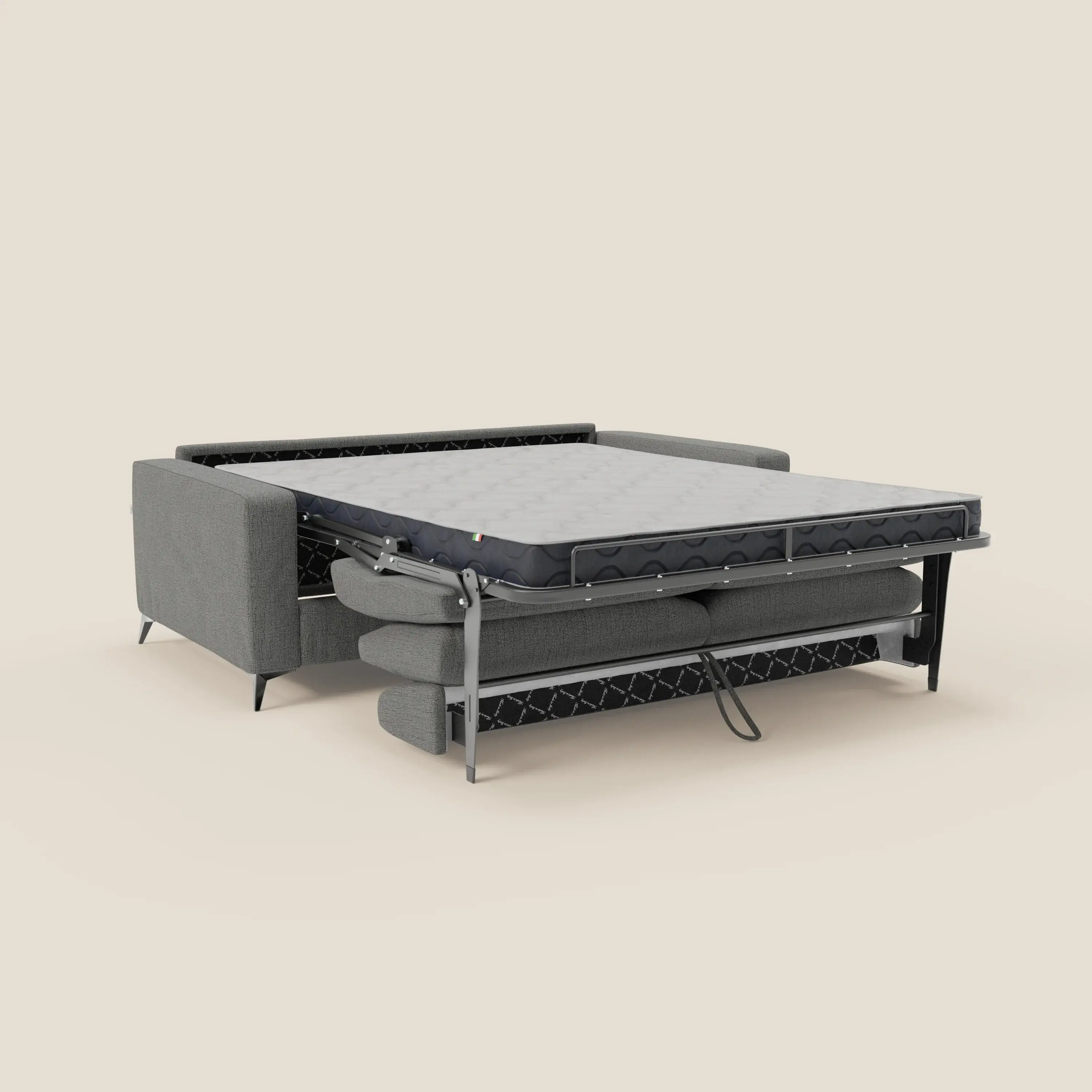 Alaya canapé convertible avec coussins de dossier douillet en tissu imperméable T03 gris - Image 11