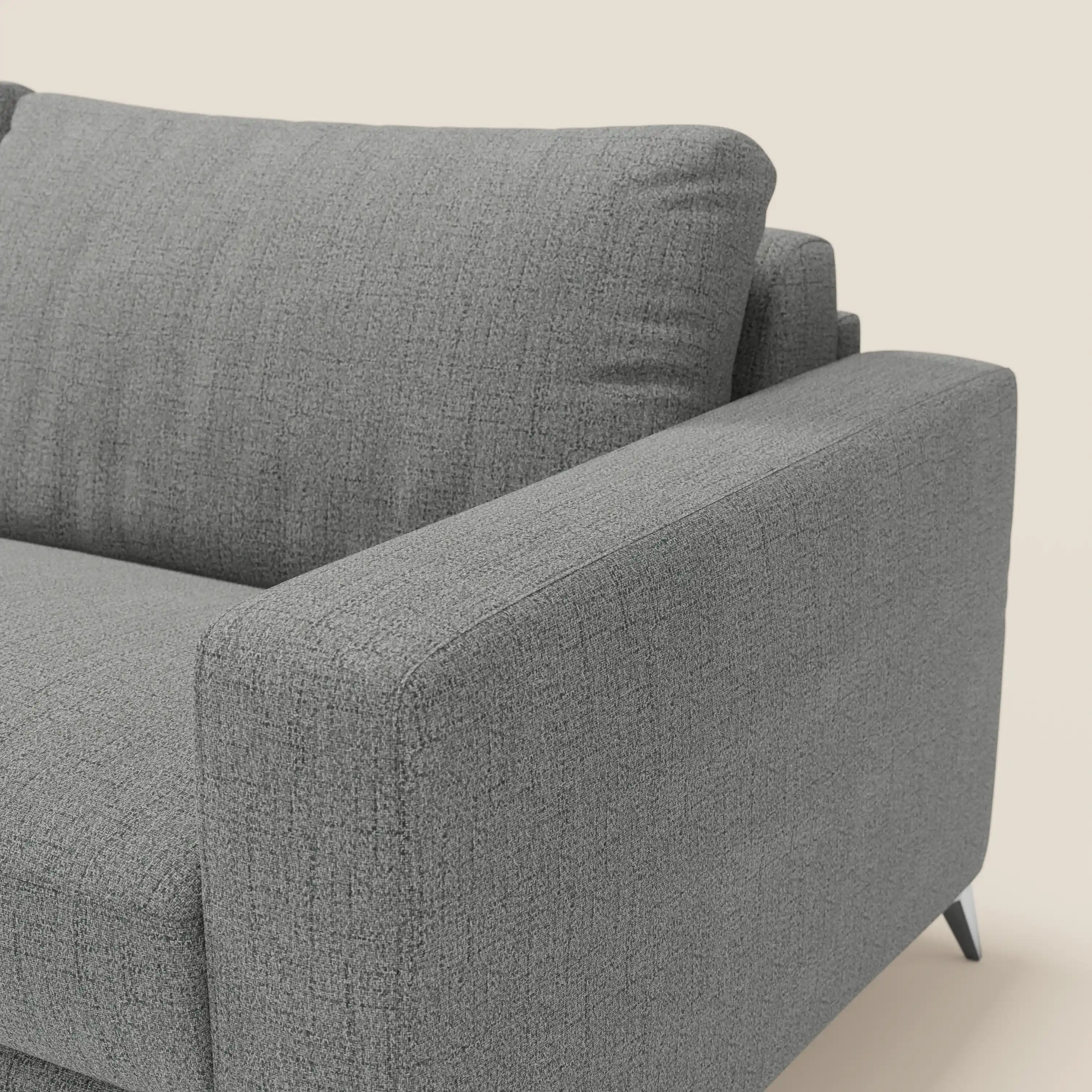 Alaya canapé convertible avec coussins de dossier douillet en tissu imperméable T03 gris - Image 7