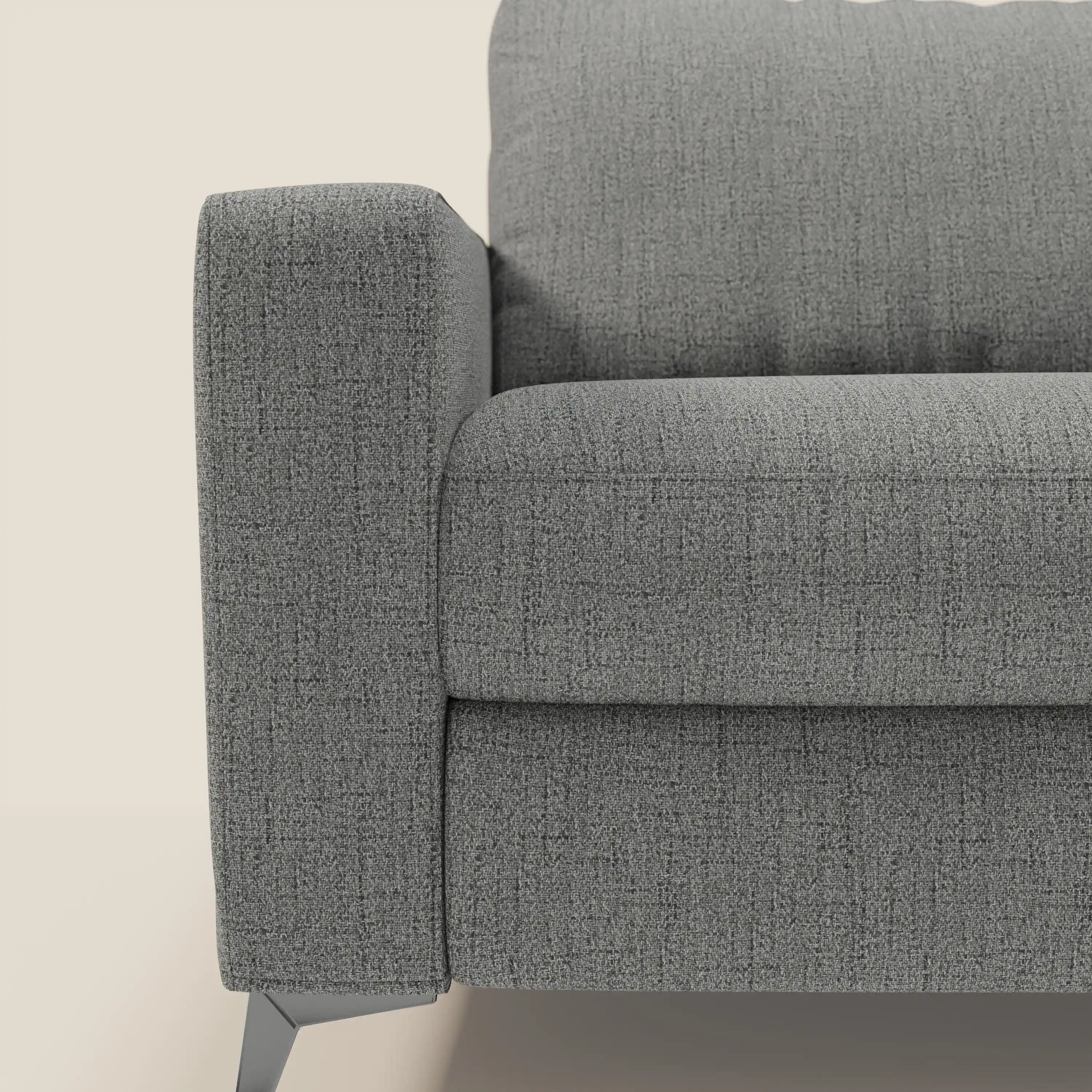 Alaya canapé convertible avec coussins de dossier douillet en tissu imperméable T03 gris - Image 9