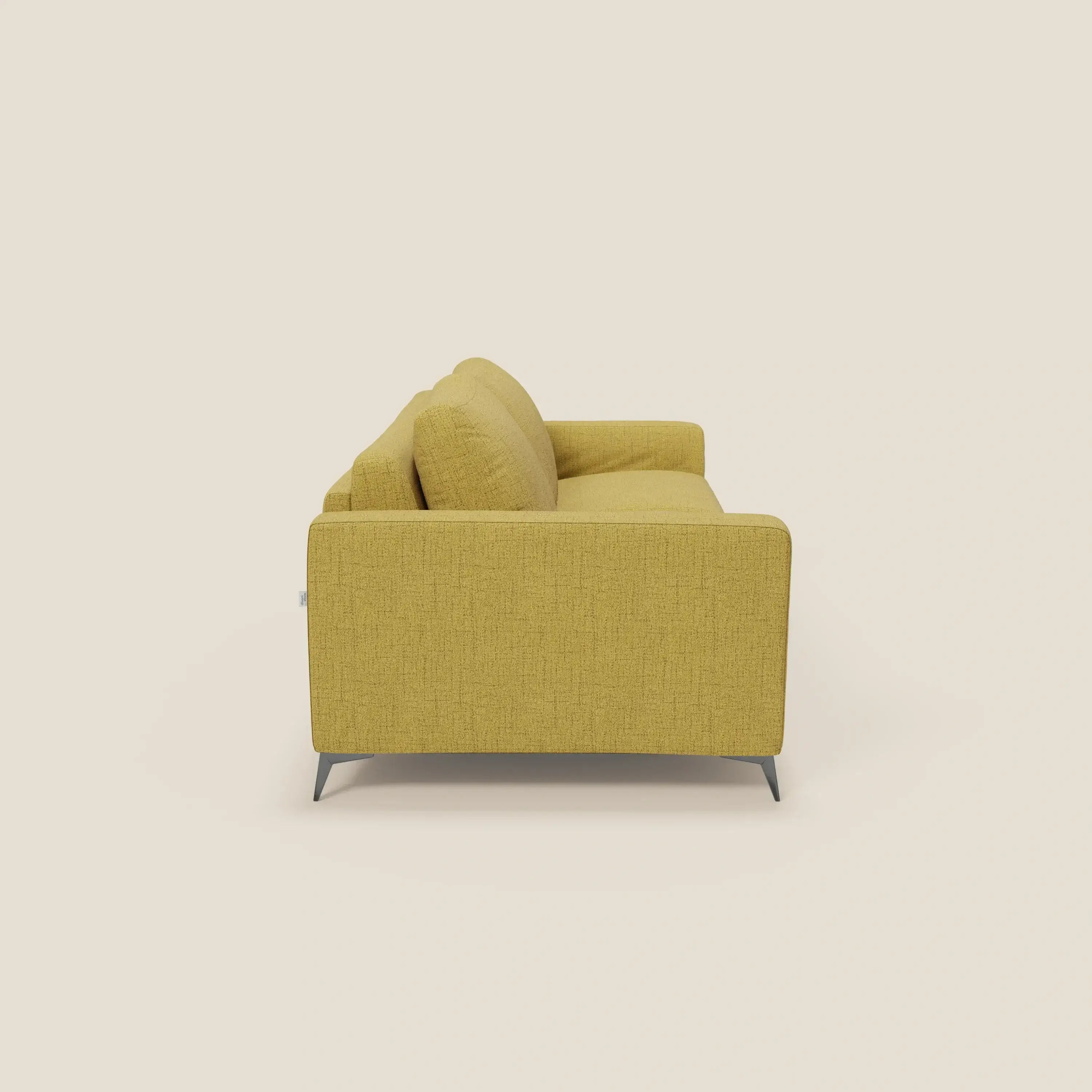Alaya canapé convertible avec coussins de dossier douillet en tissu imperméable T03 jaune - Image 4