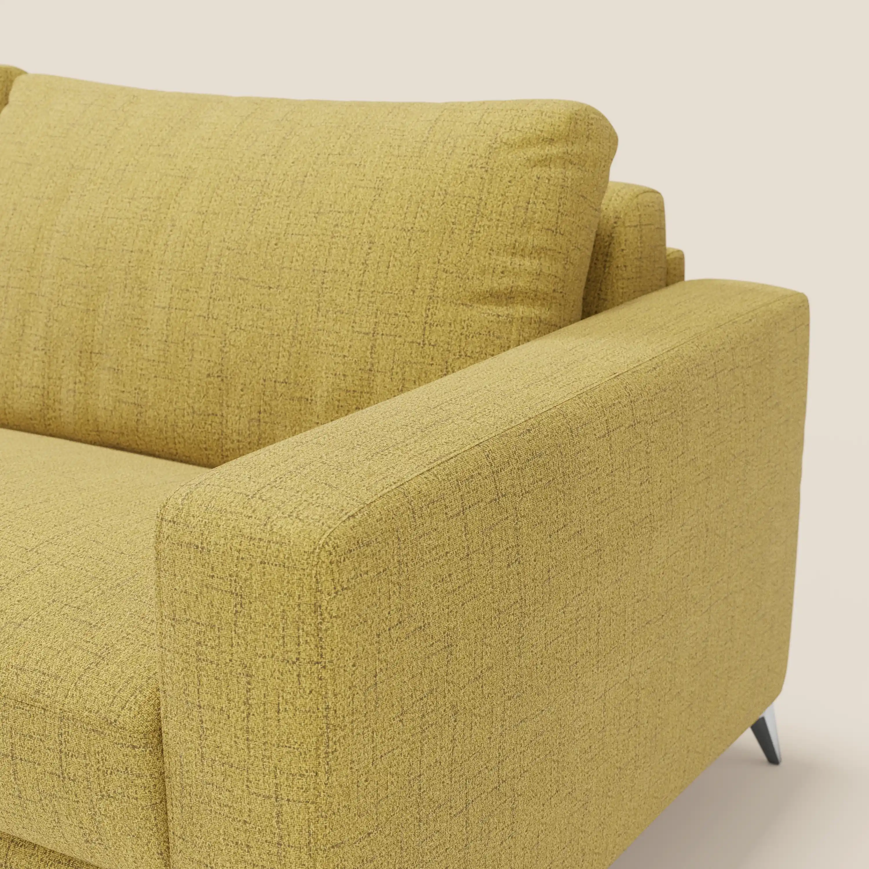 Alaya canapé convertible avec coussins de dossier douillet en tissu imperméable T03 jaune - Image 7