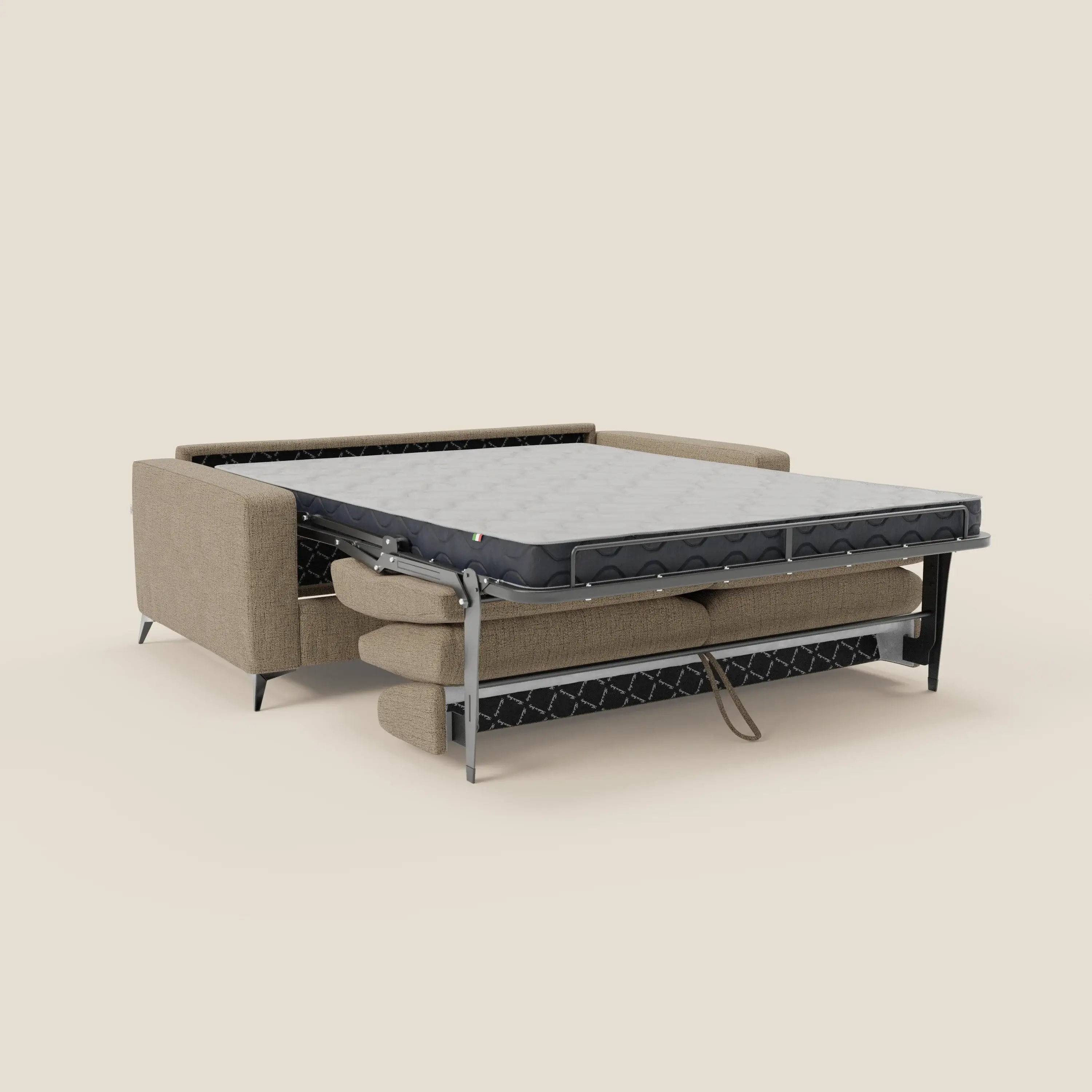 Alaya canapé convertible avec coussins de dossier douillet en tissu imperméable T03 marron - Image 11