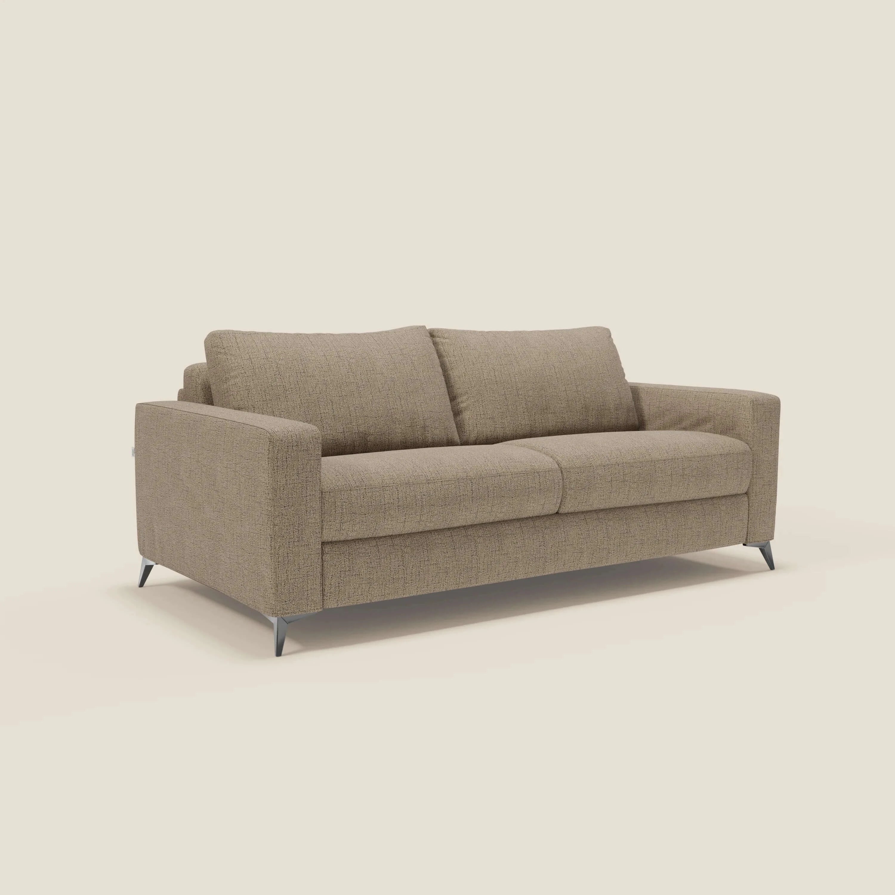 Alaya canapé convertible avec coussins de dossier douillet en tissu imperméable T03 marron - Image 3