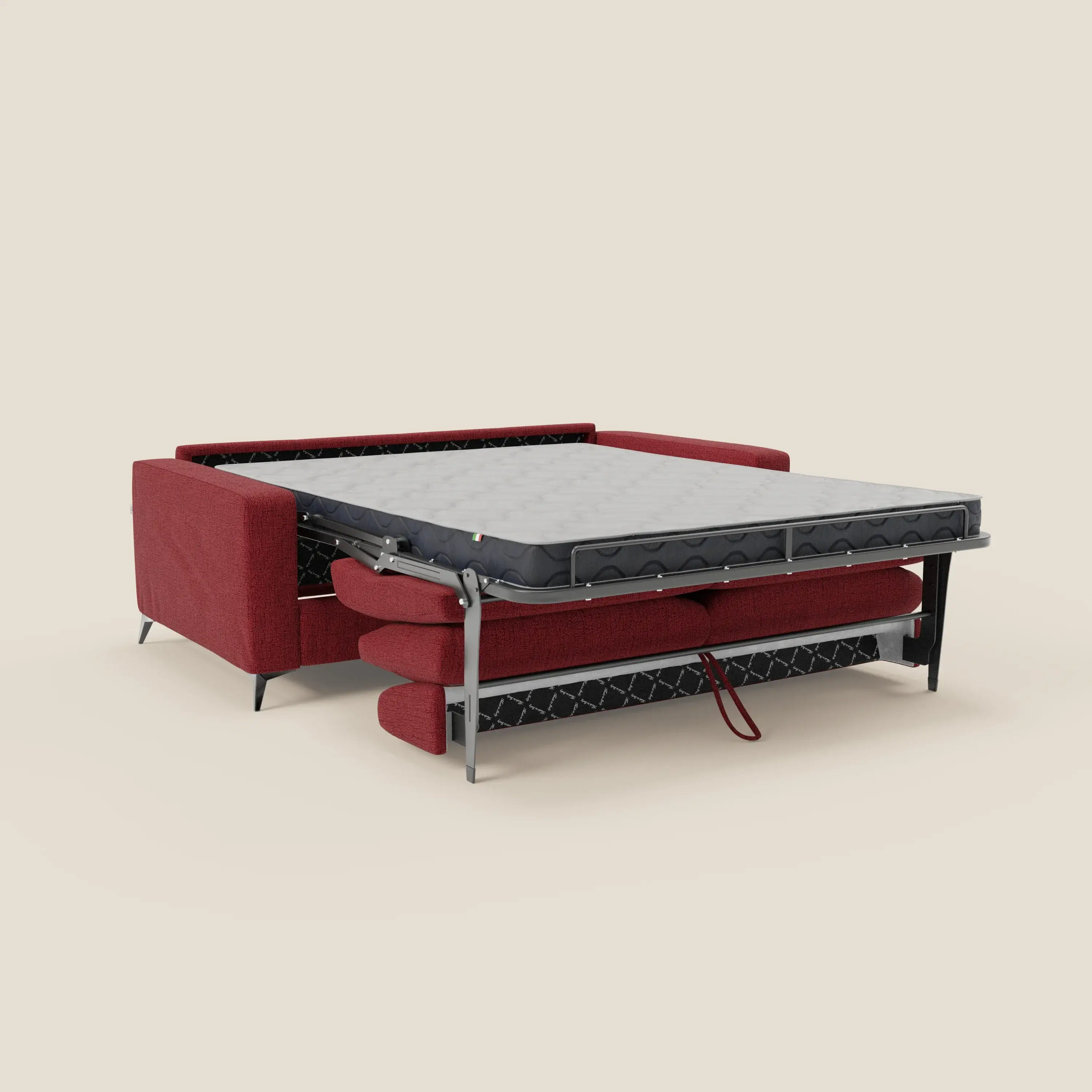  Alaya canapé convertible avec coussins de dossier douillet en tissu imperméable T03 rouge - Image 11