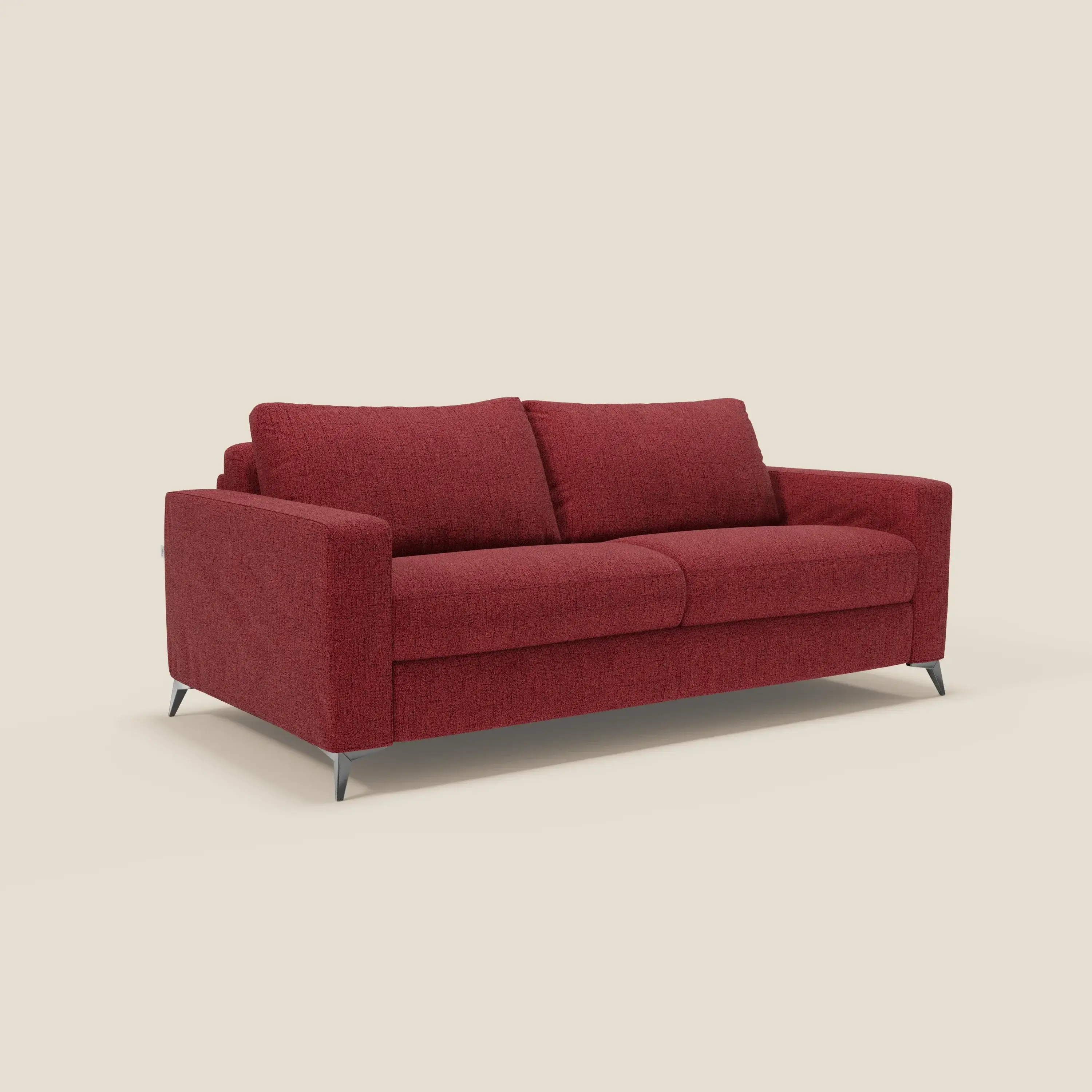  Alaya canapé convertible avec coussins de dossier douillet en tissu imperméable T03 rouge - Image 3