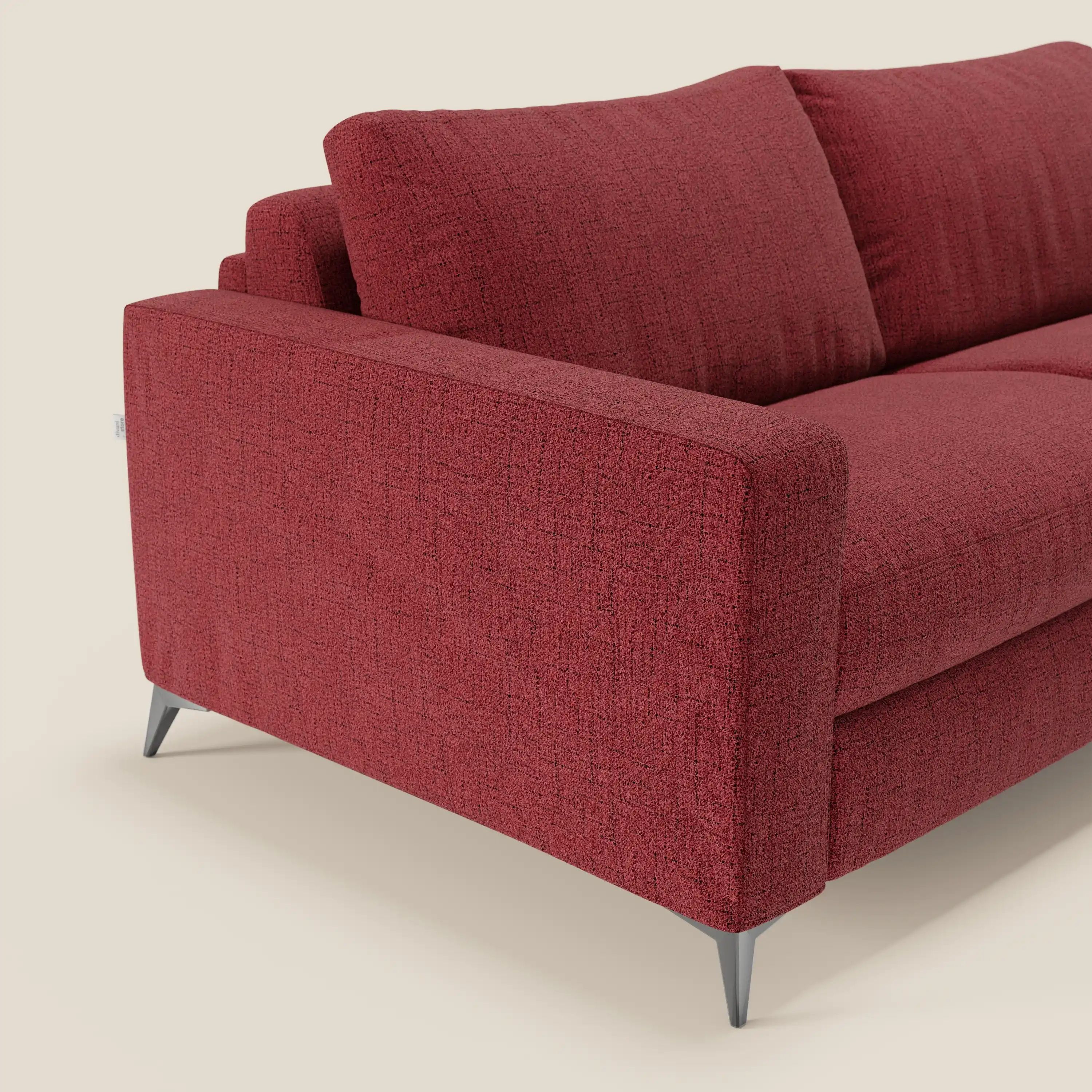  Alaya canapé convertible avec coussins de dossier douillet en tissu imperméable T03 rouge - Image 6