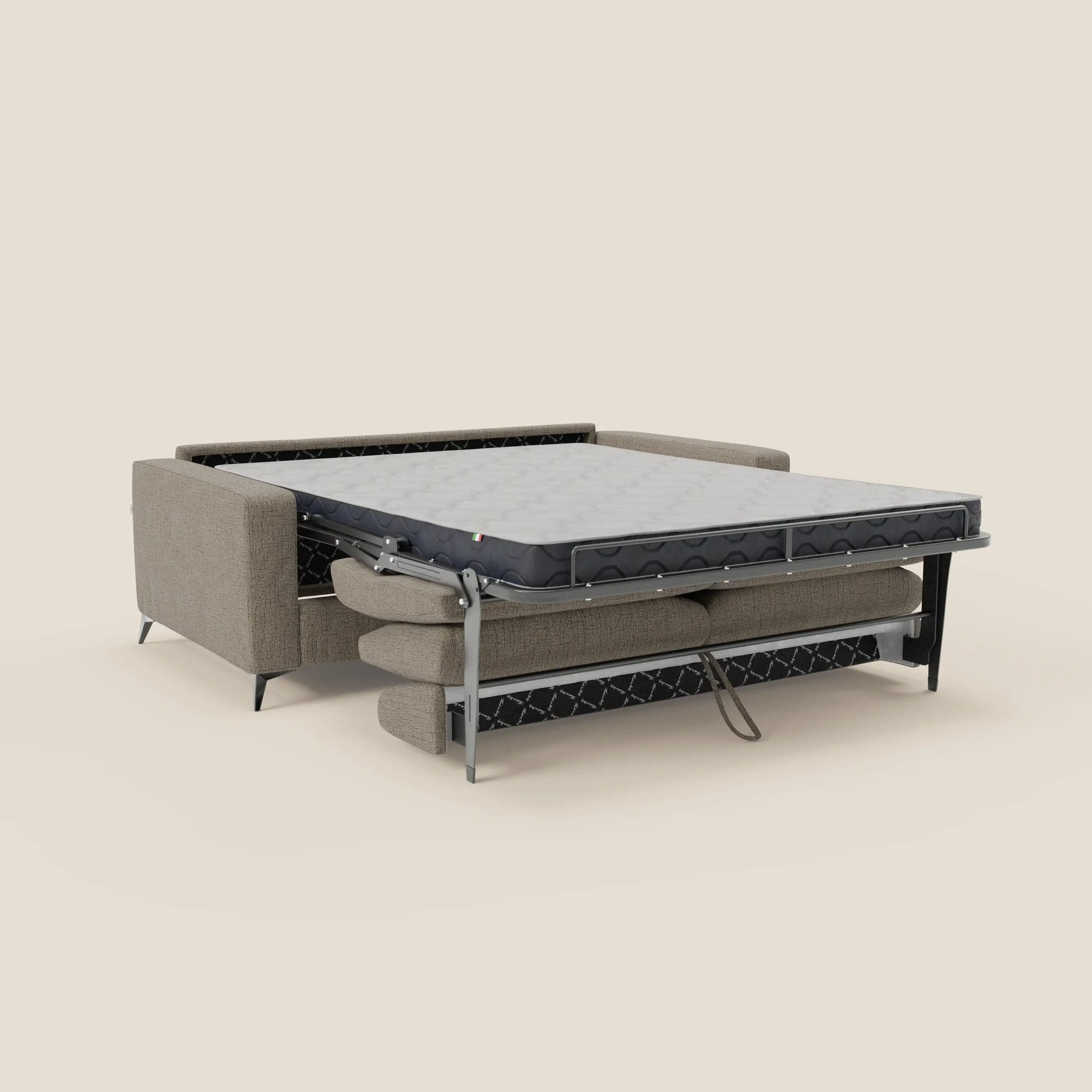 Alaya canapé convertible avec coussins de dossier douillet en tissu imperméable T03 taupe - Image 11