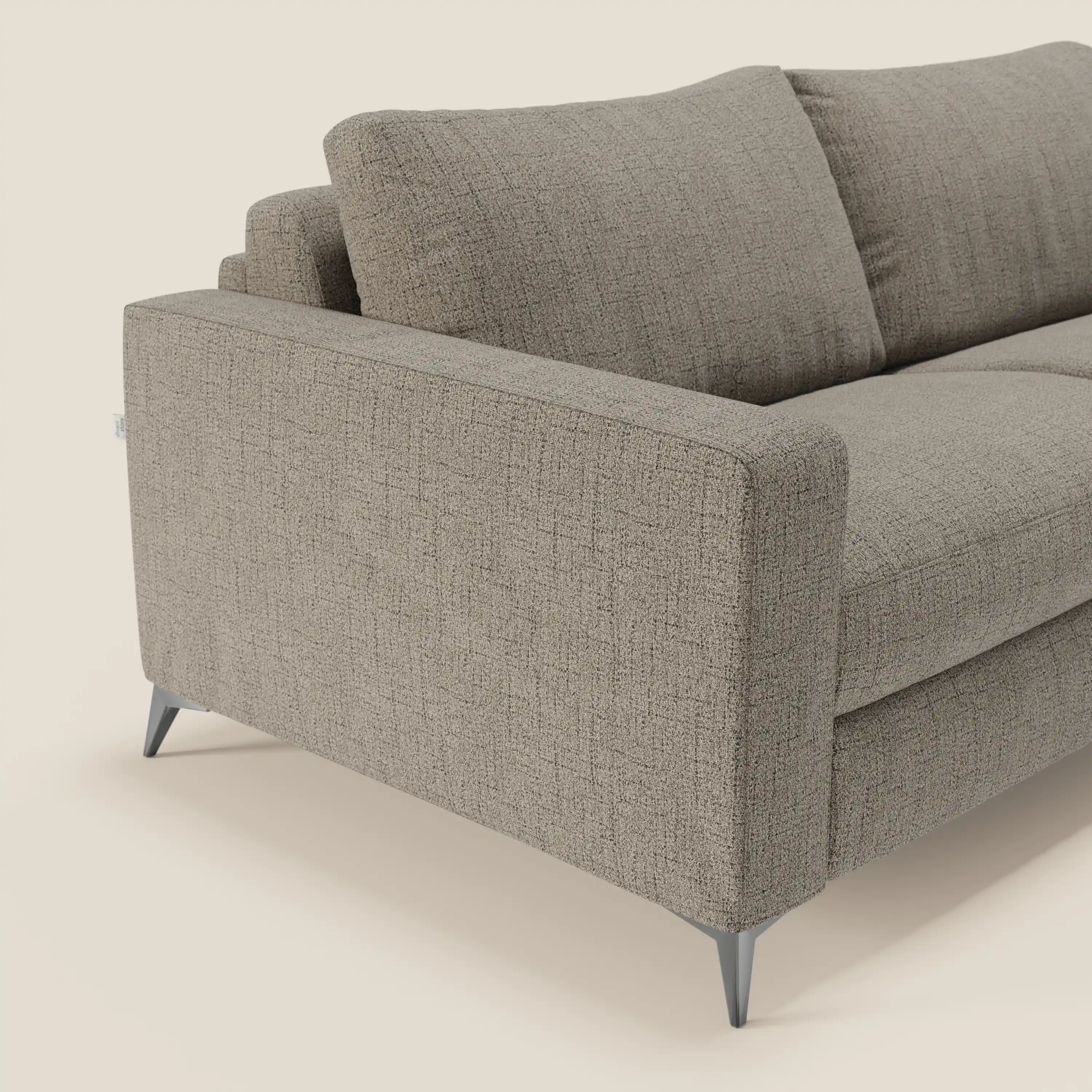 Alaya canapé convertible avec coussins de dossier douillet en tissu imperméable T03 taupe - Image 6