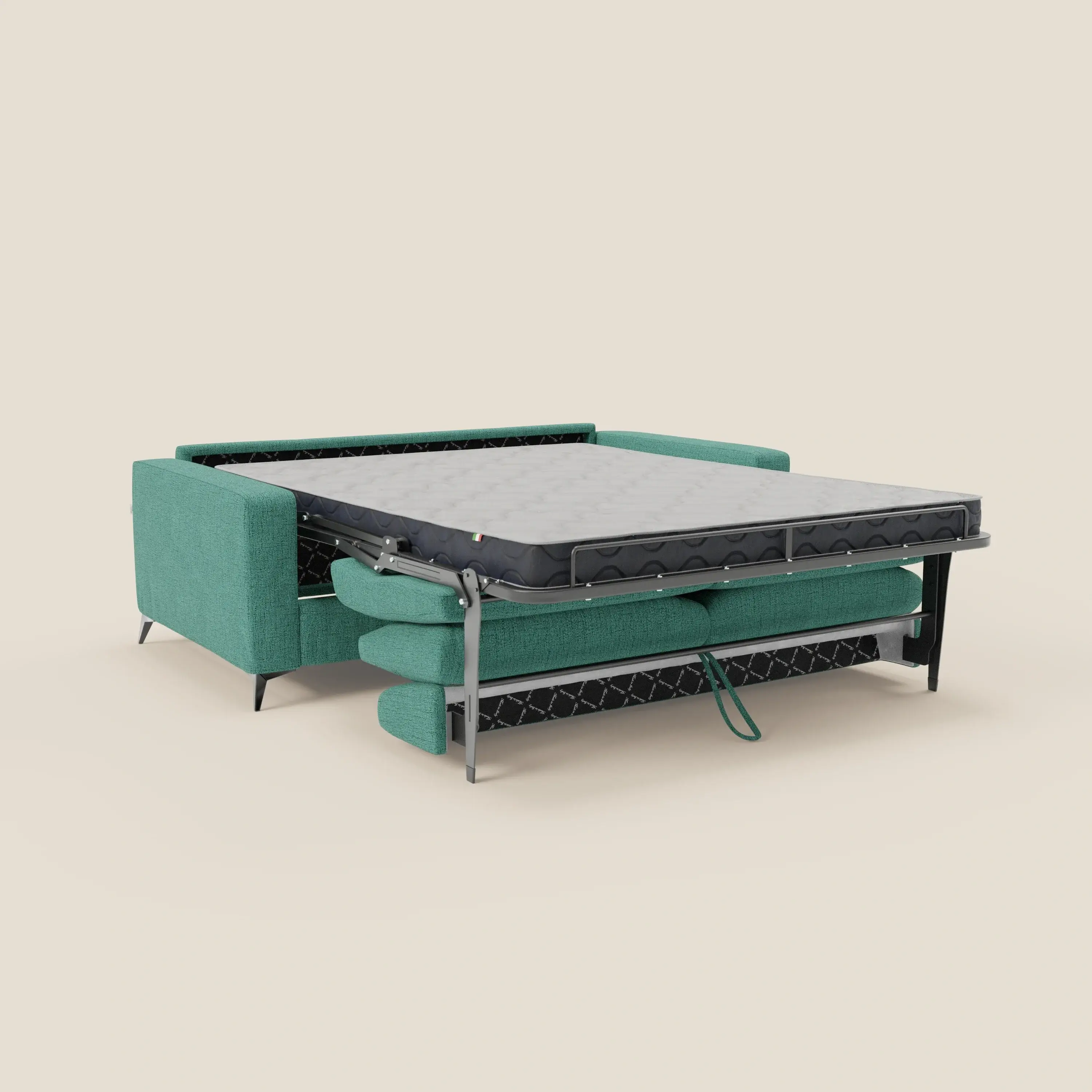Alaya canapé convertible avec coussins de dossier douillet en tissu imperméable T03 vert aquamarine - Image 11