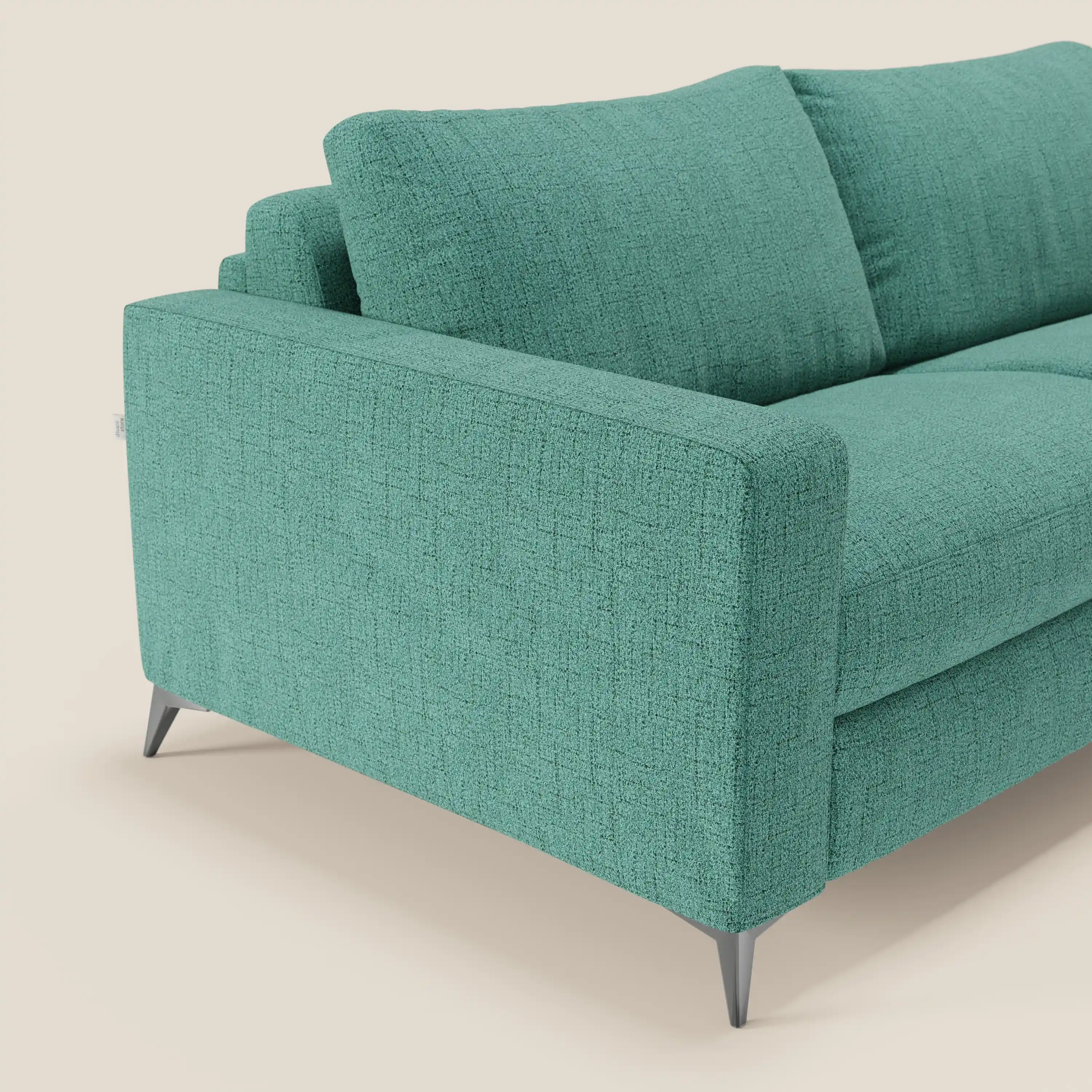 Alaya canapé convertible avec coussins de dossier douillet en tissu imperméable T03 vert aquamarine - Image 6