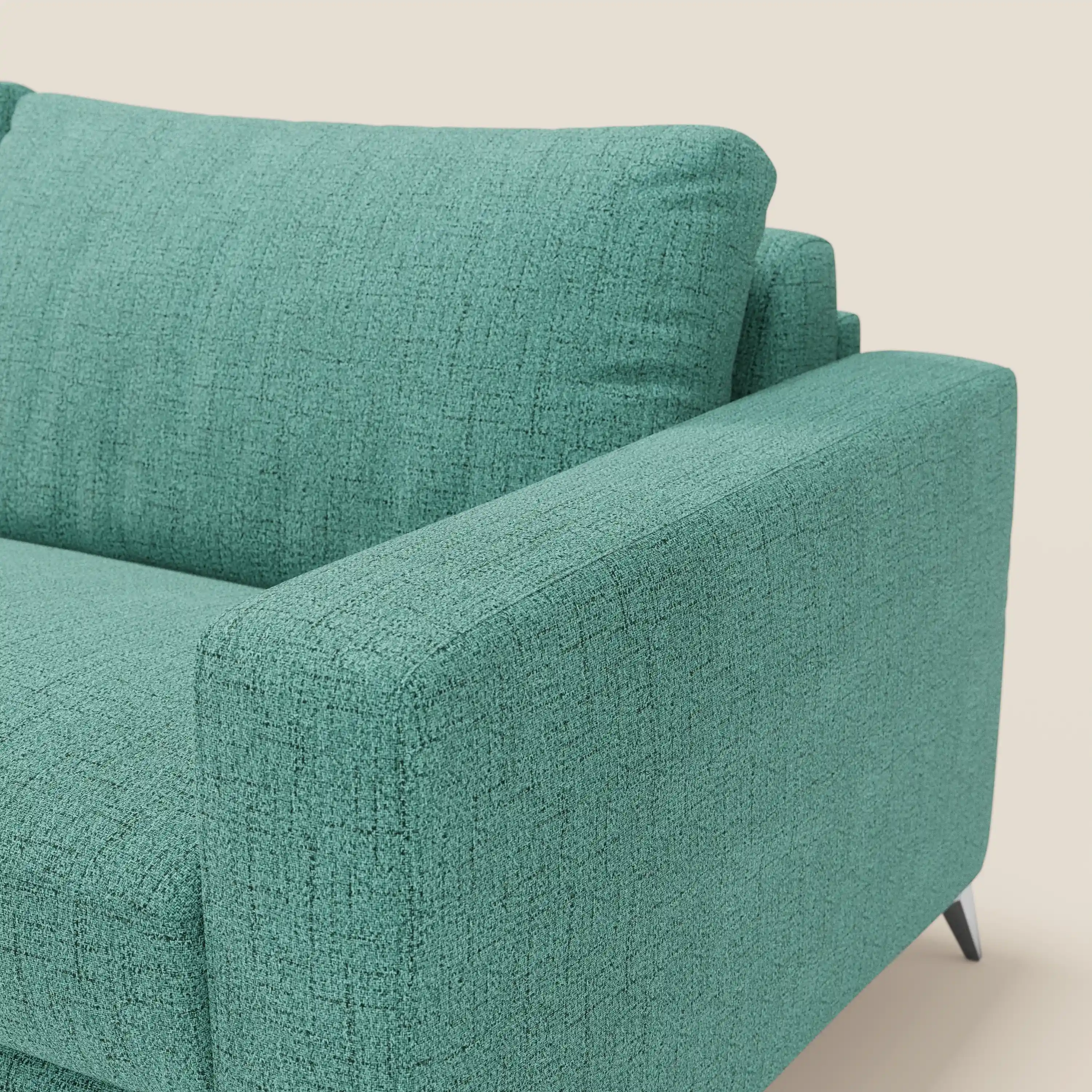 Alaya canapé convertible avec coussins de dossier douillet en tissu imperméable T03 vert aquamarine - Image 7