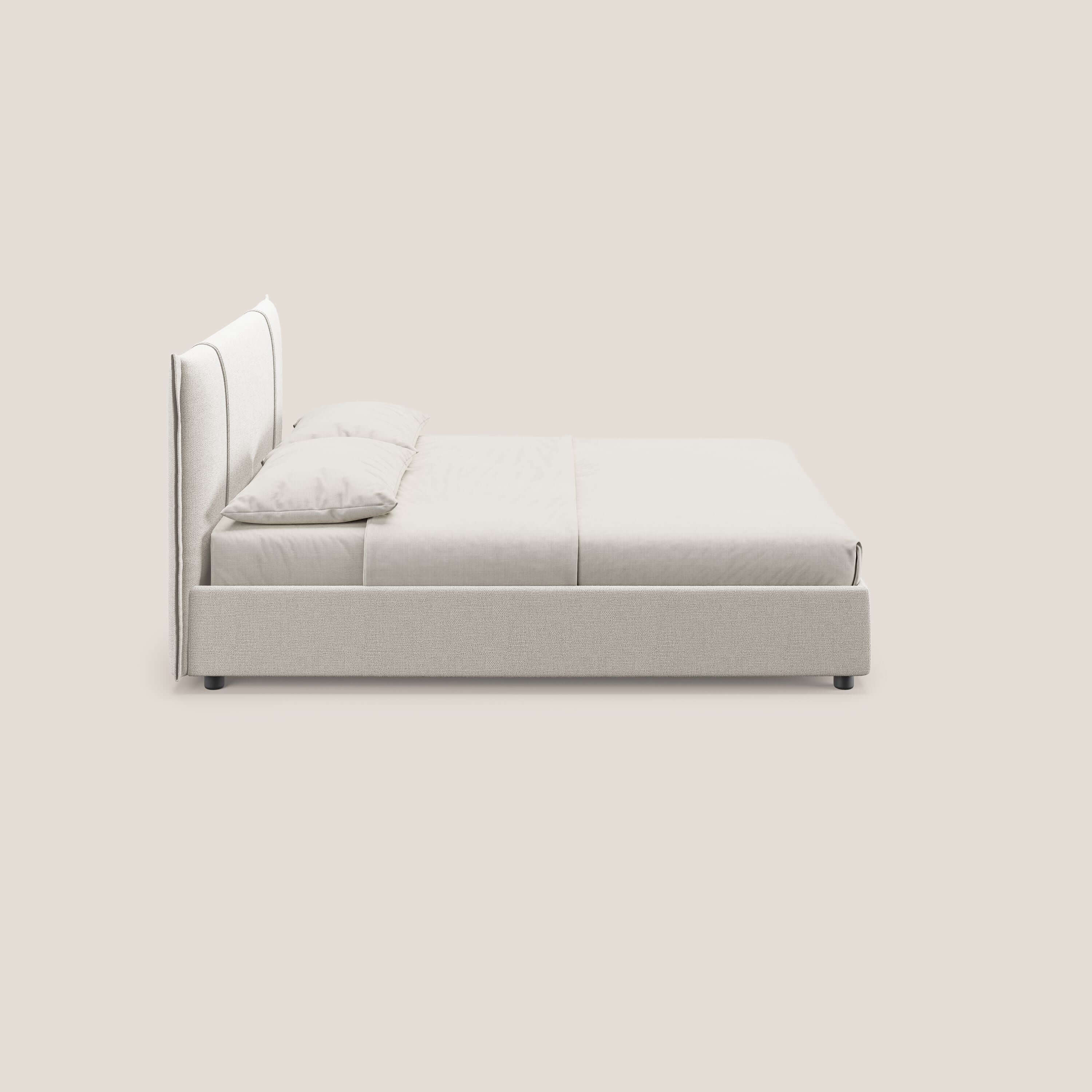 Alicia lit rembourré avec coffre de rangement en tissu imperméable T14 crème - Image 6