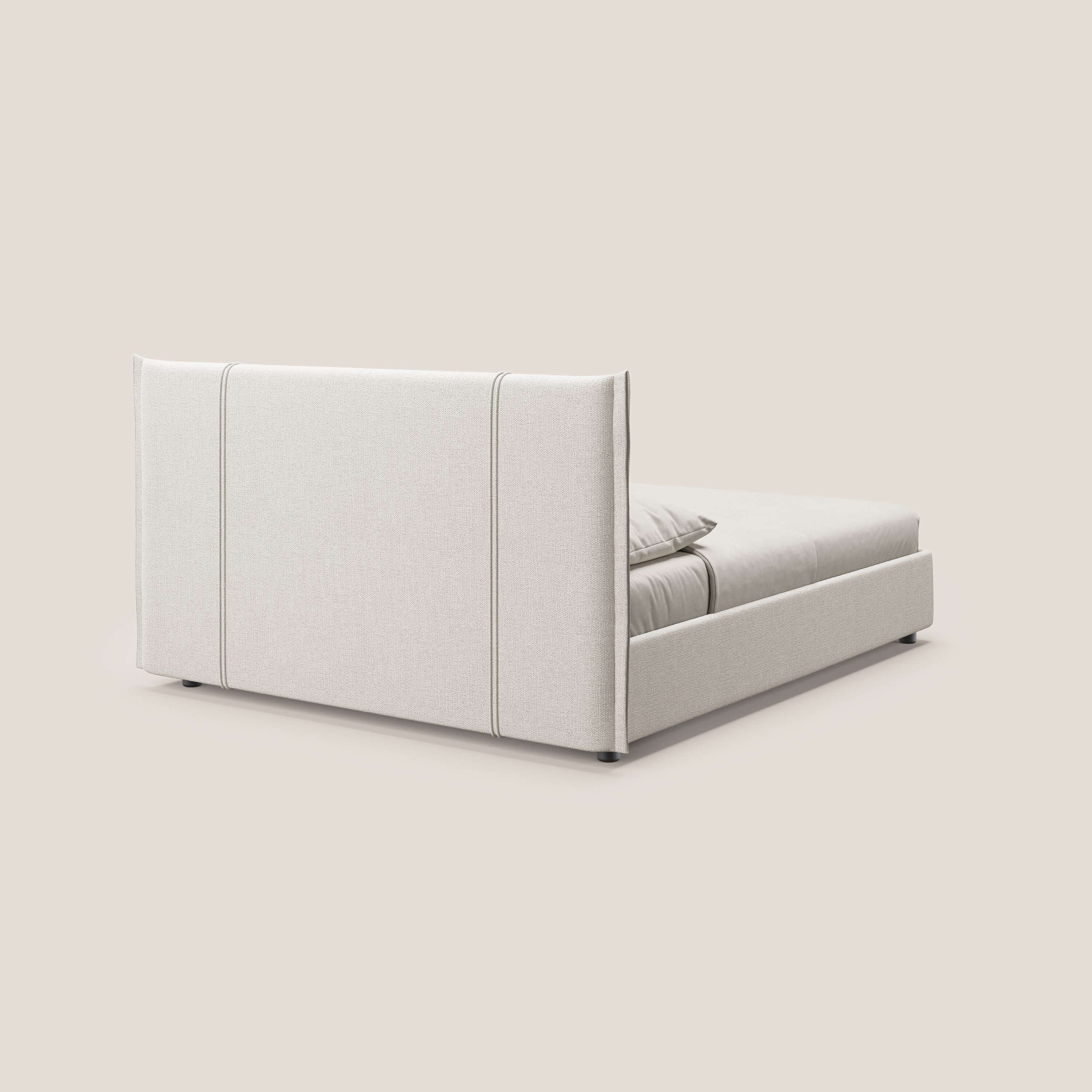 Alicia lit rembourré avec coffre de rangement en tissu imperméable T14 crème - Image 7