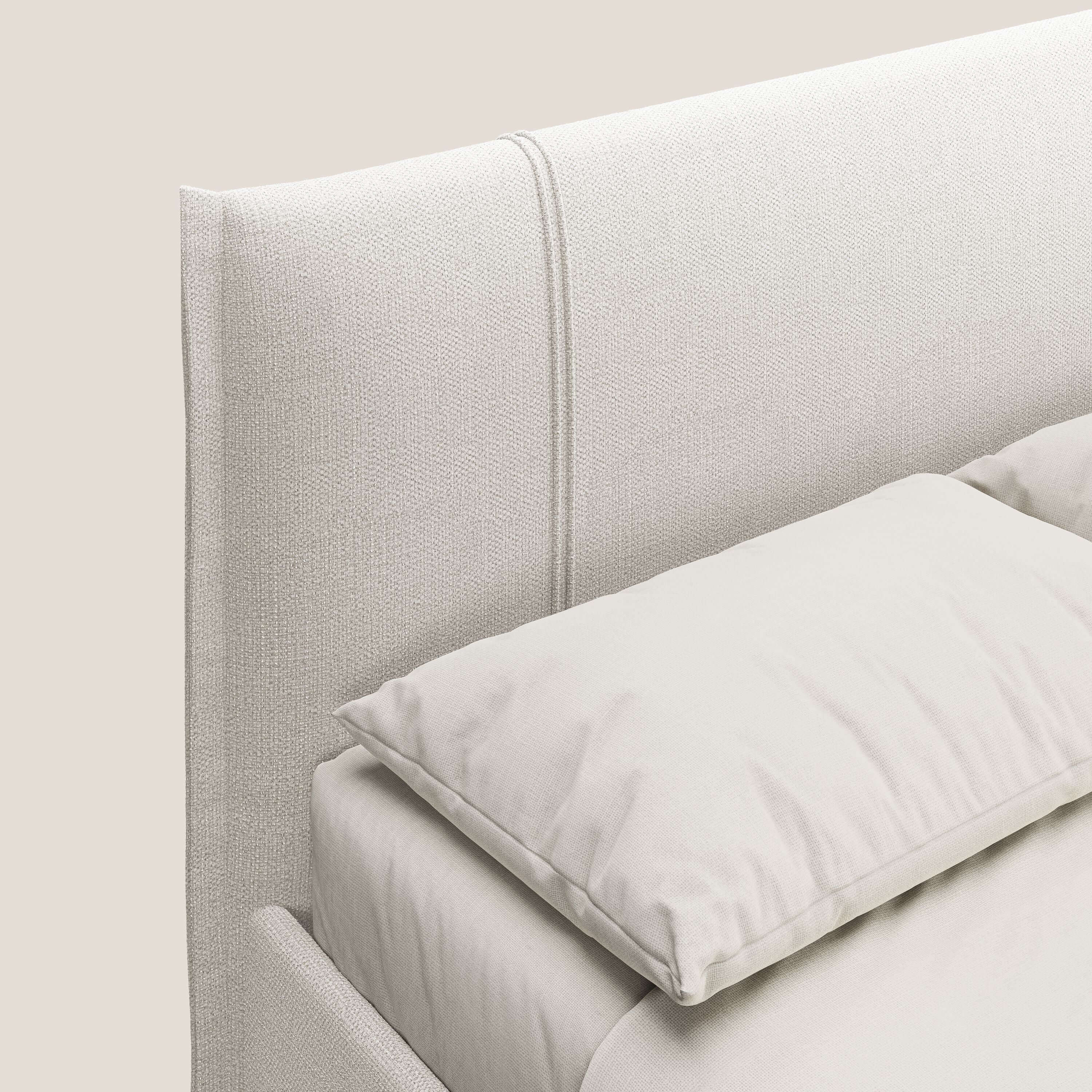 Alicia lit rembourré avec coffre de rangement en tissu imperméable T14 crème - Image 8