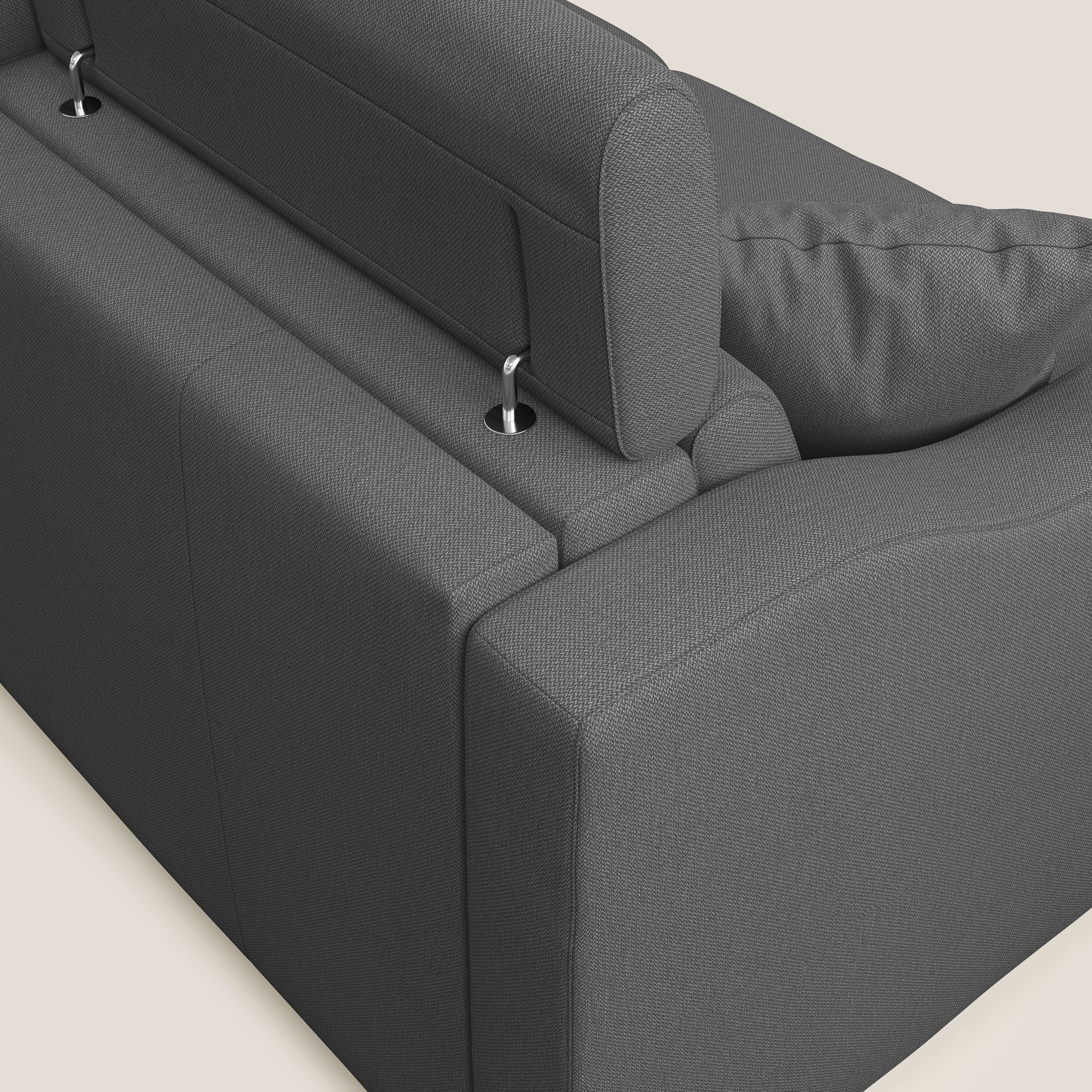 Amber canapé d'angle convertible en tissu détachable T05 anthracite - Image 4