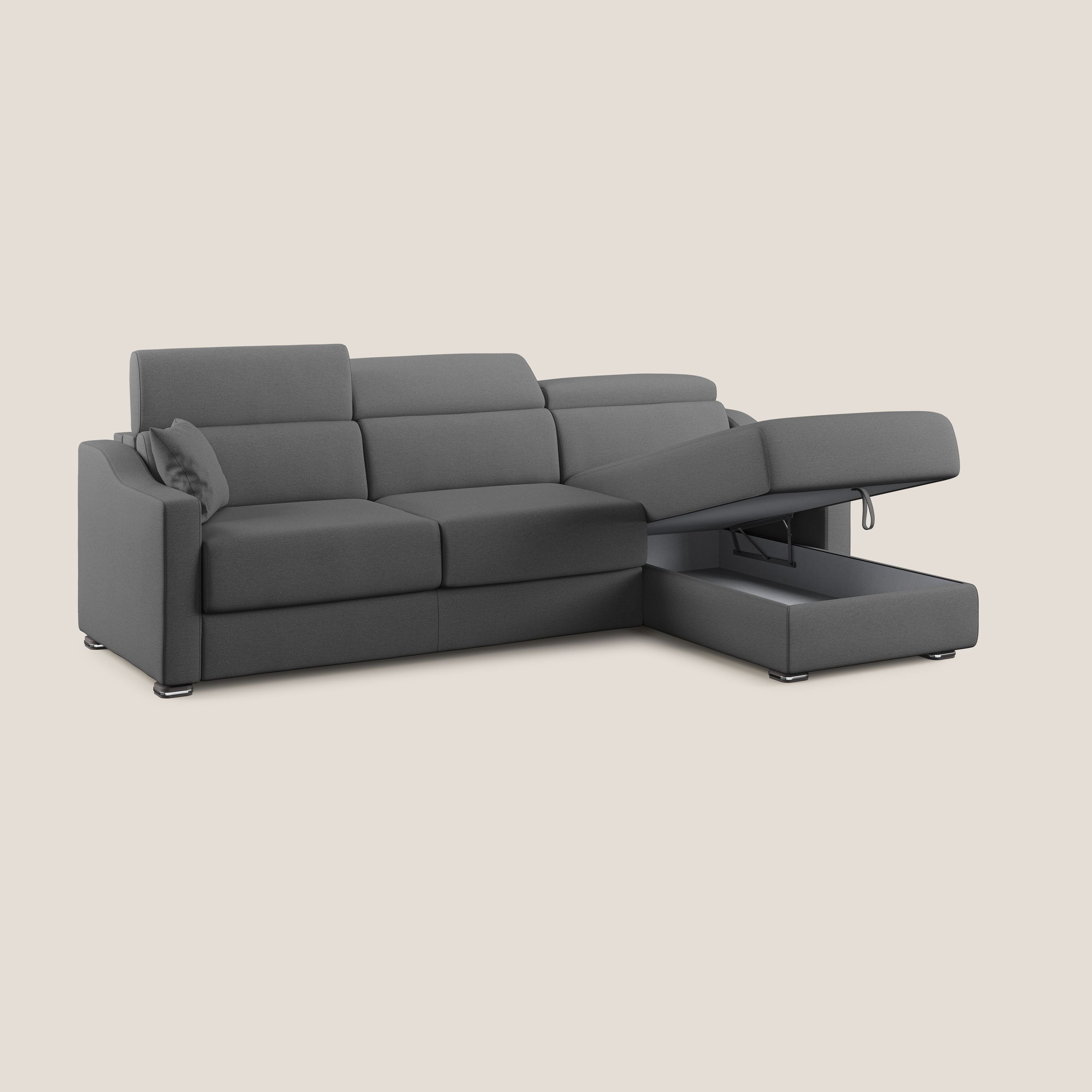 Amber canapé d'angle convertible en tissu détachable T05 anthracite - Image 6