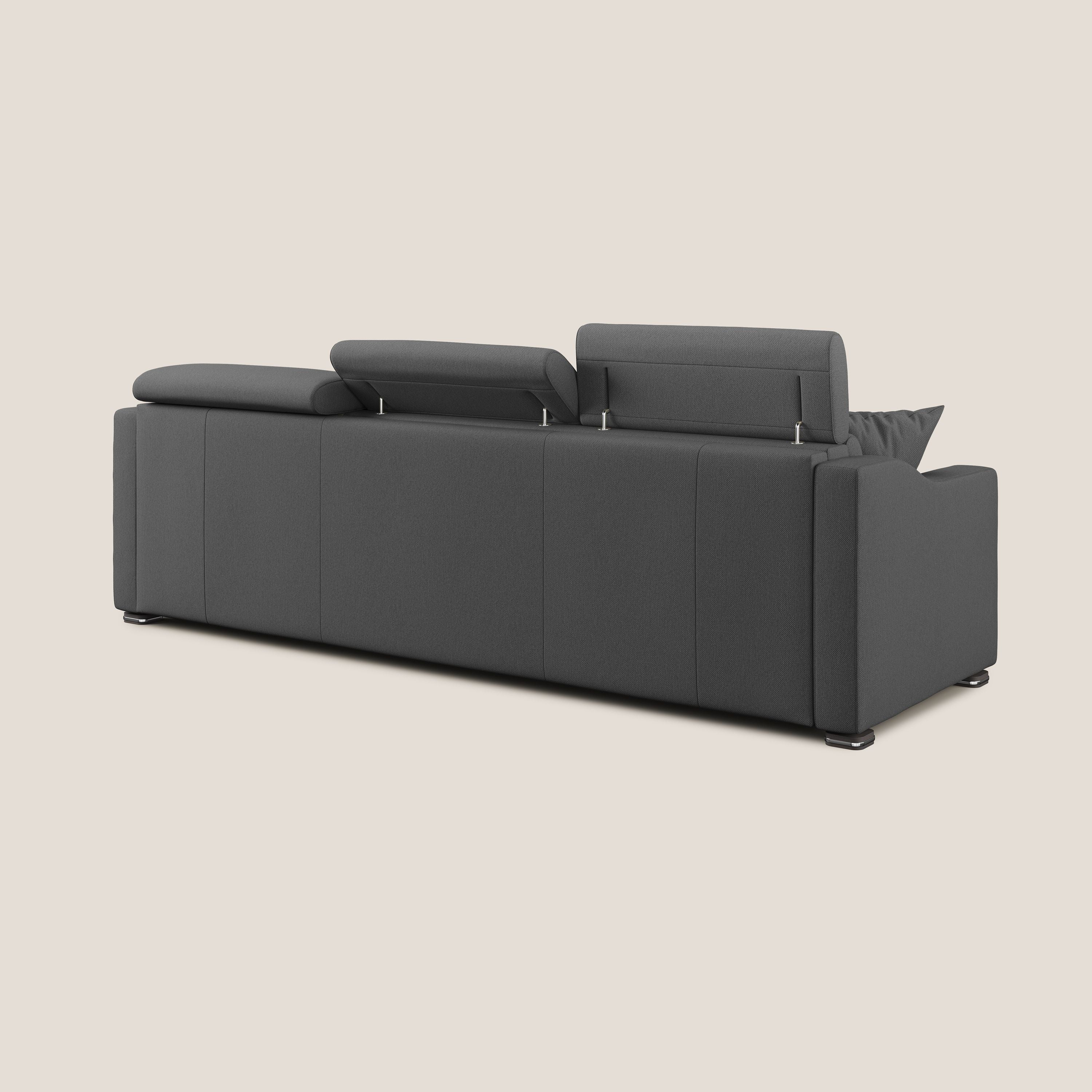 Amber canapé d'angle convertible en tissu détachable T05 anthracite - Image 8