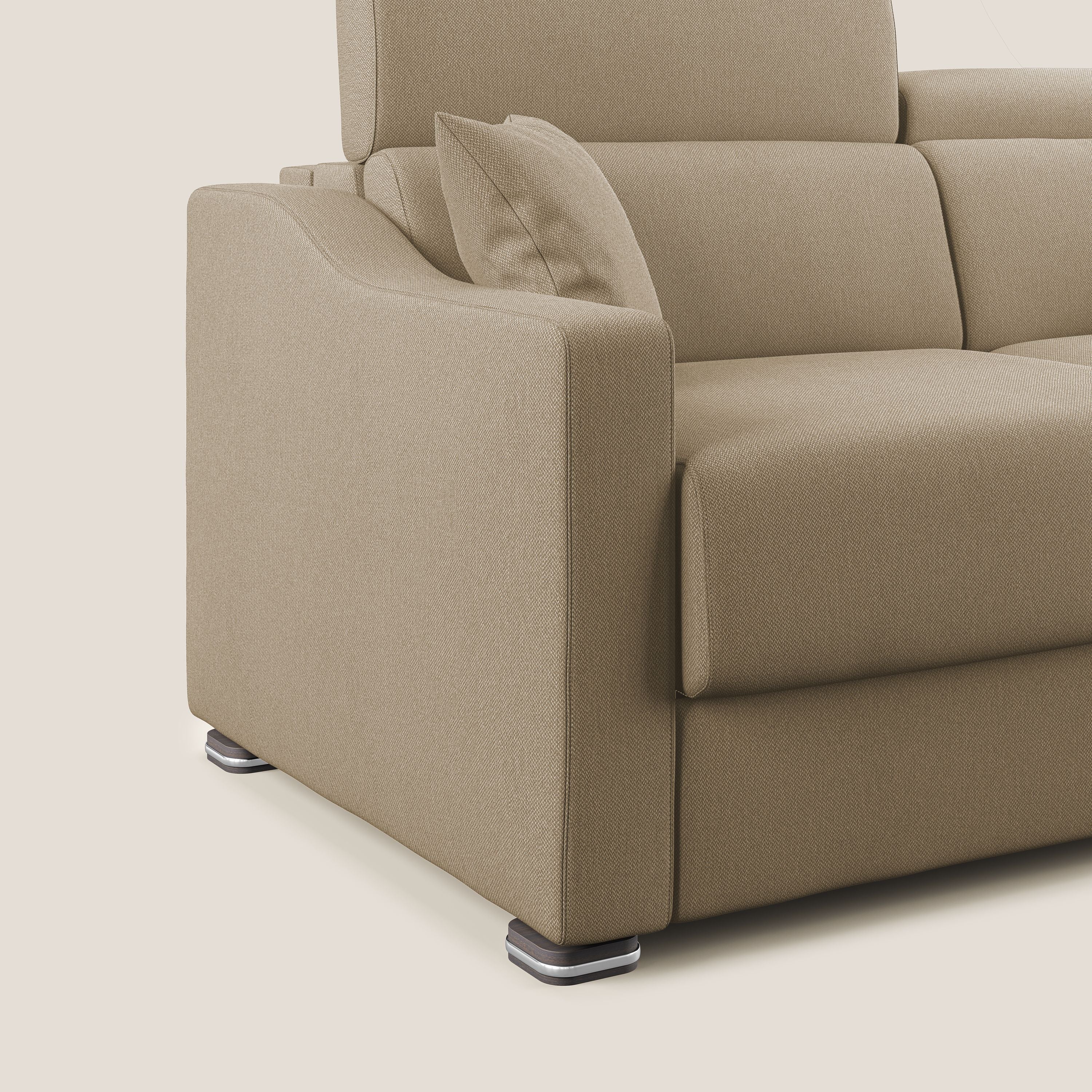 Amber canapé d'angle convertible en tissu détachable T05 beige - Image 10