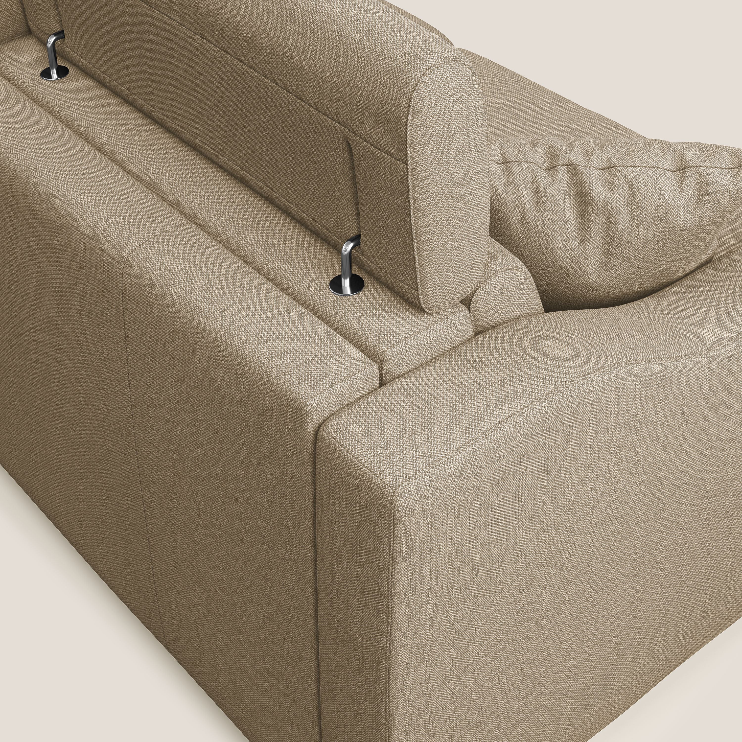 Amber canapé d'angle convertible en tissu détachable T05 beige - Image 4