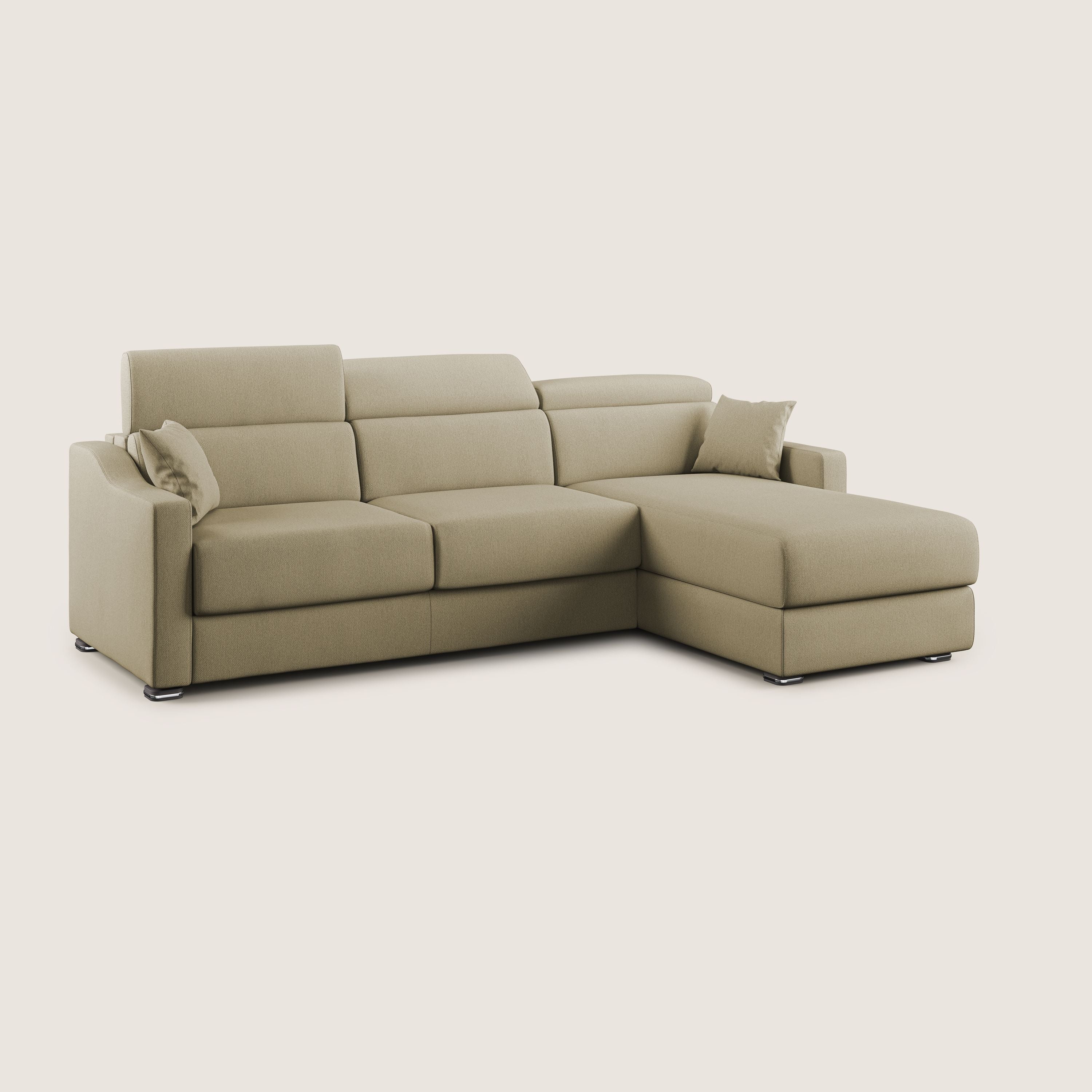 Amber canapé d'angle convertible en tissu détachable T05 camel - Image 3