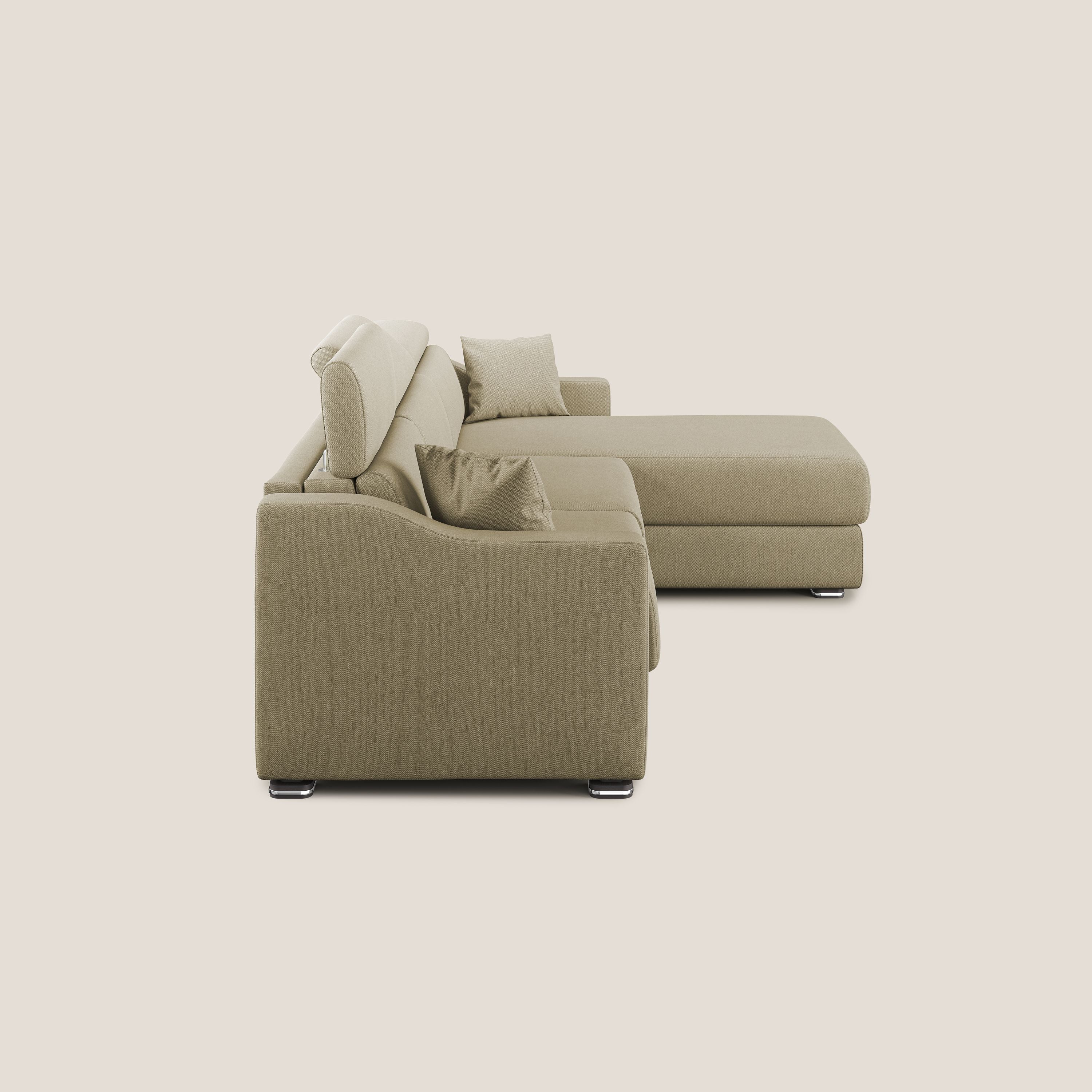 Amber canapé d'angle convertible en tissu détachable T05 camel - Image 7