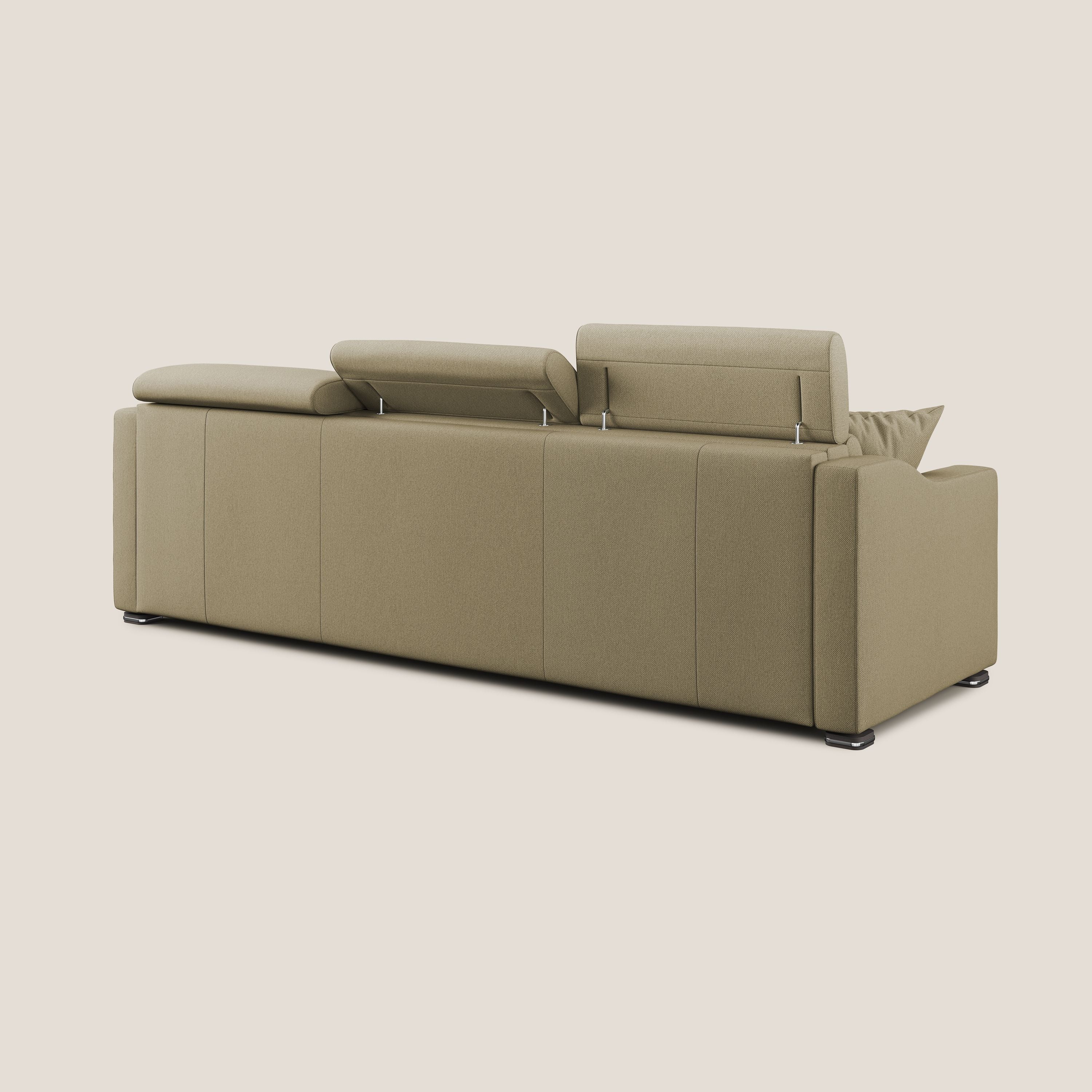 Amber canapé d'angle convertible en tissu détachable T05 camel - Image 8