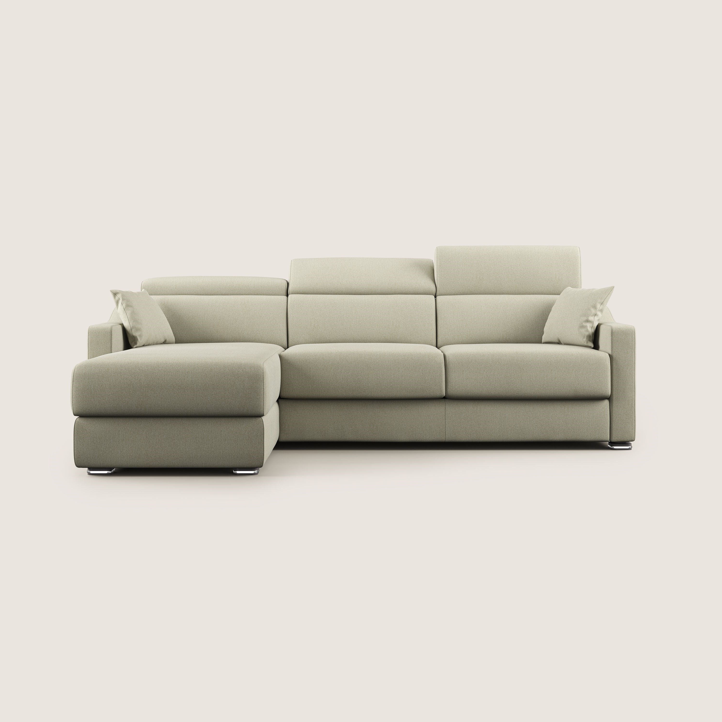 Amber canapé d'angle convertible en tissu détachable T05 crème - Image 11