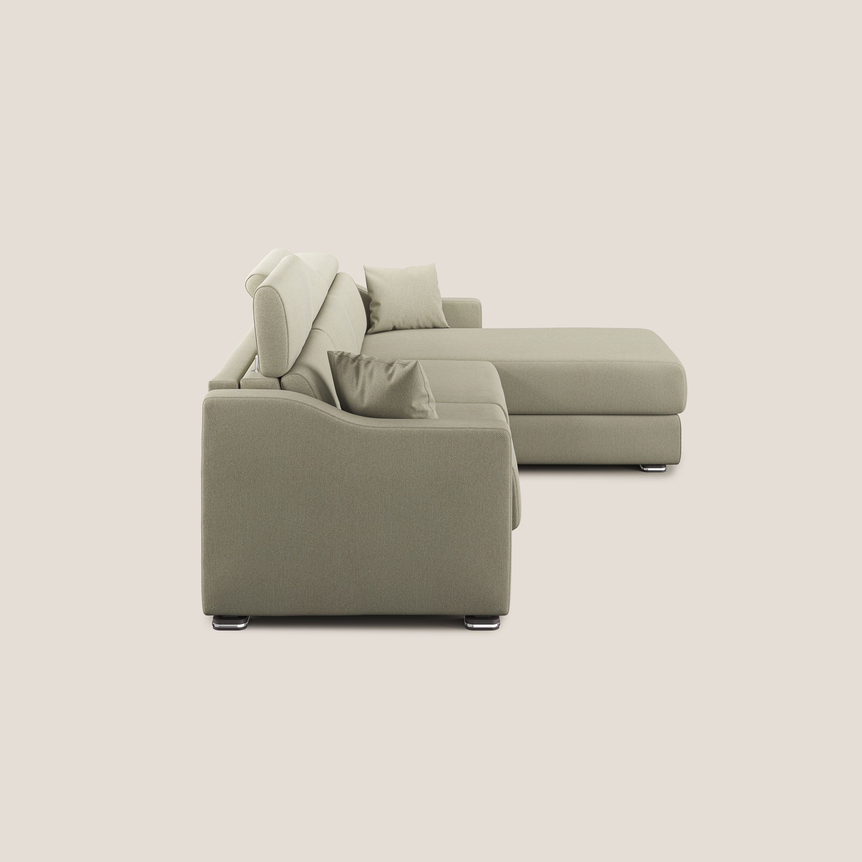Amber canapé d'angle convertible en tissu détachable T05 crème - Image 9