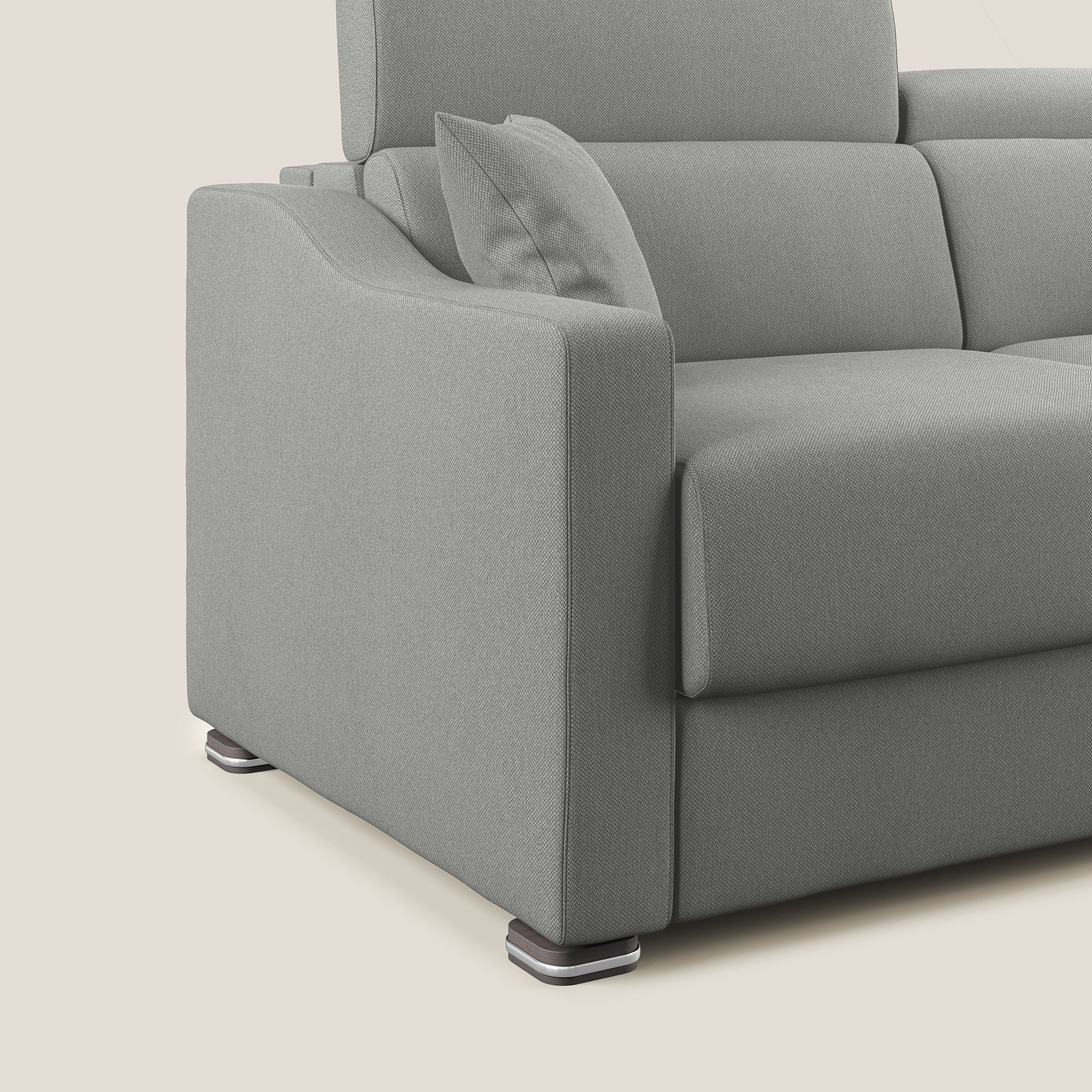Amber canapé d'angle convertible en tissu détachable T05 gris - Image 10