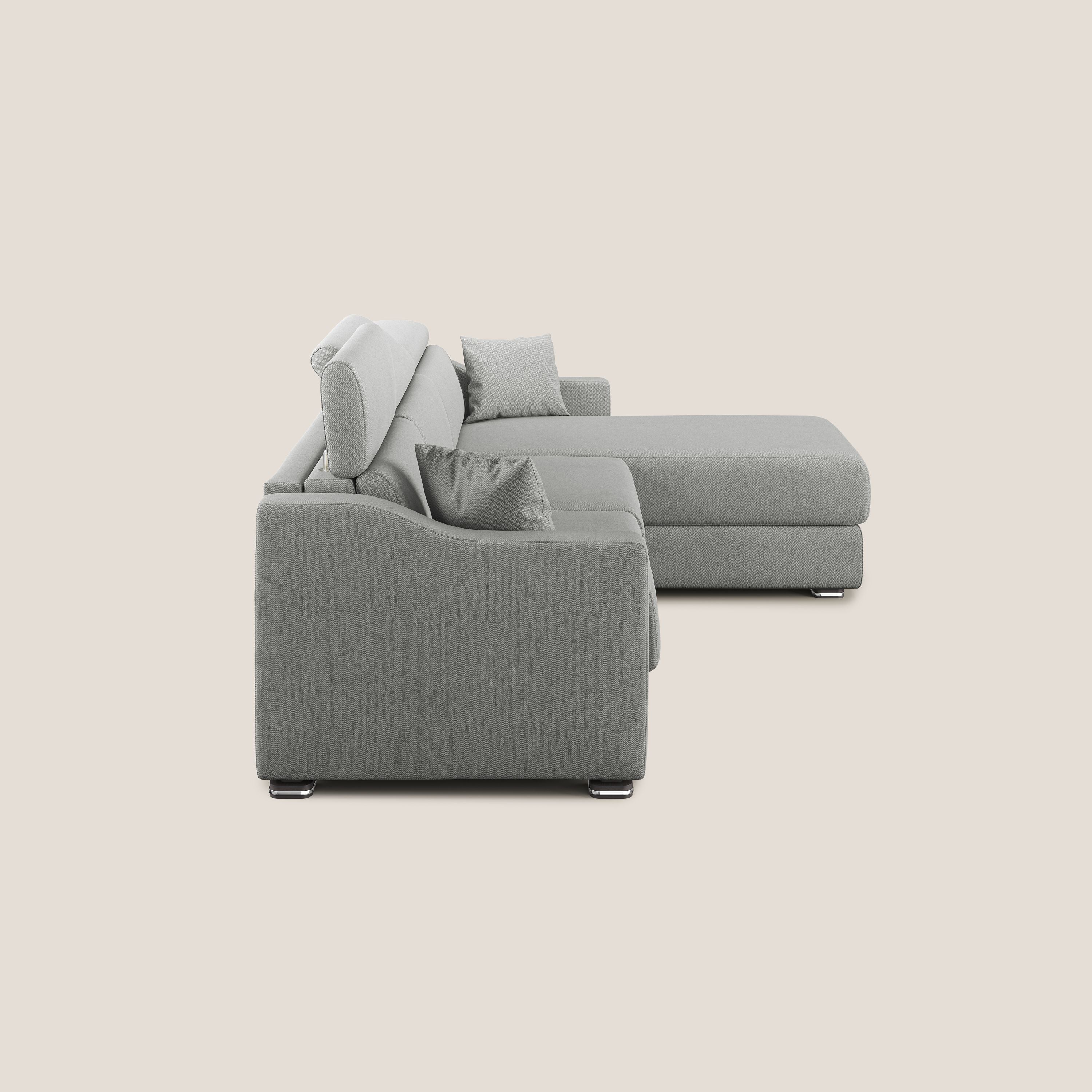 Amber canapé d'angle convertible en tissu détachable T05 gris - Image 8