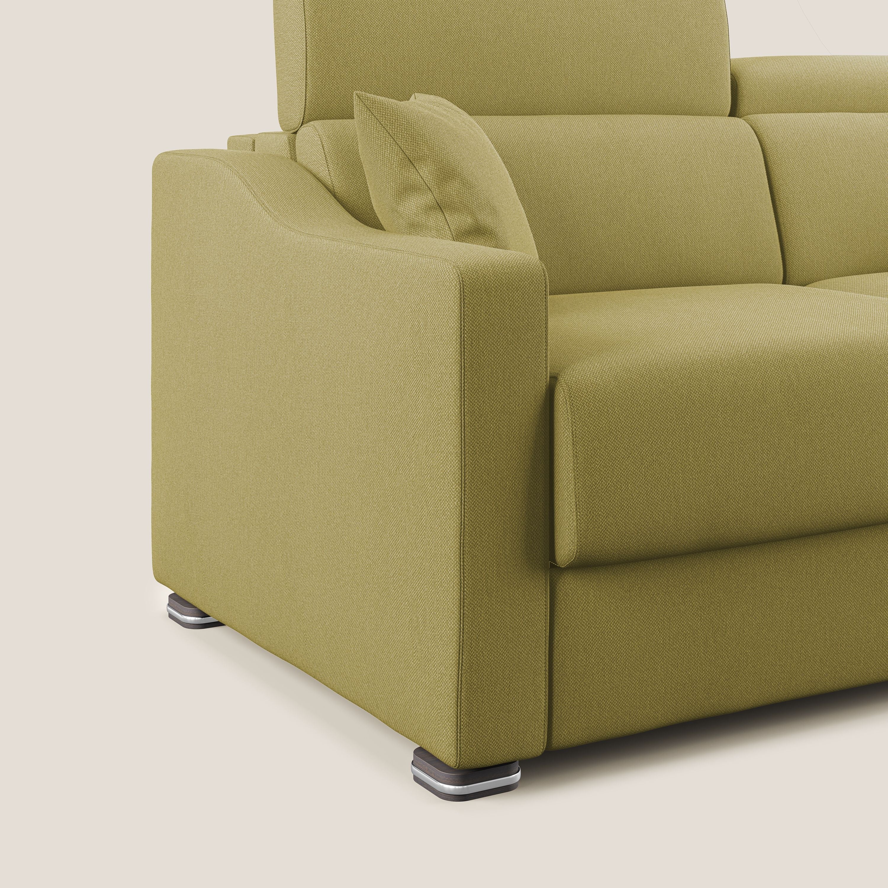 Amber canapé d'angle convertible en tissu détachable T05 jaune - Image 10