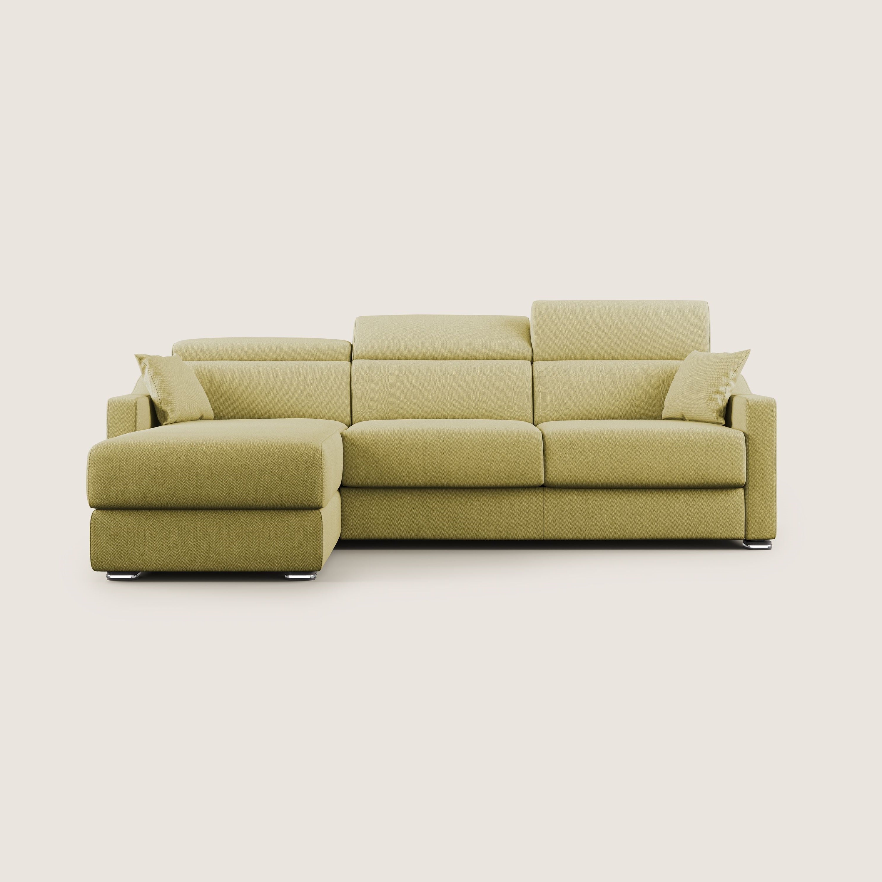 Amber canapé d'angle convertible en tissu détachable T05 jaune - Image 11