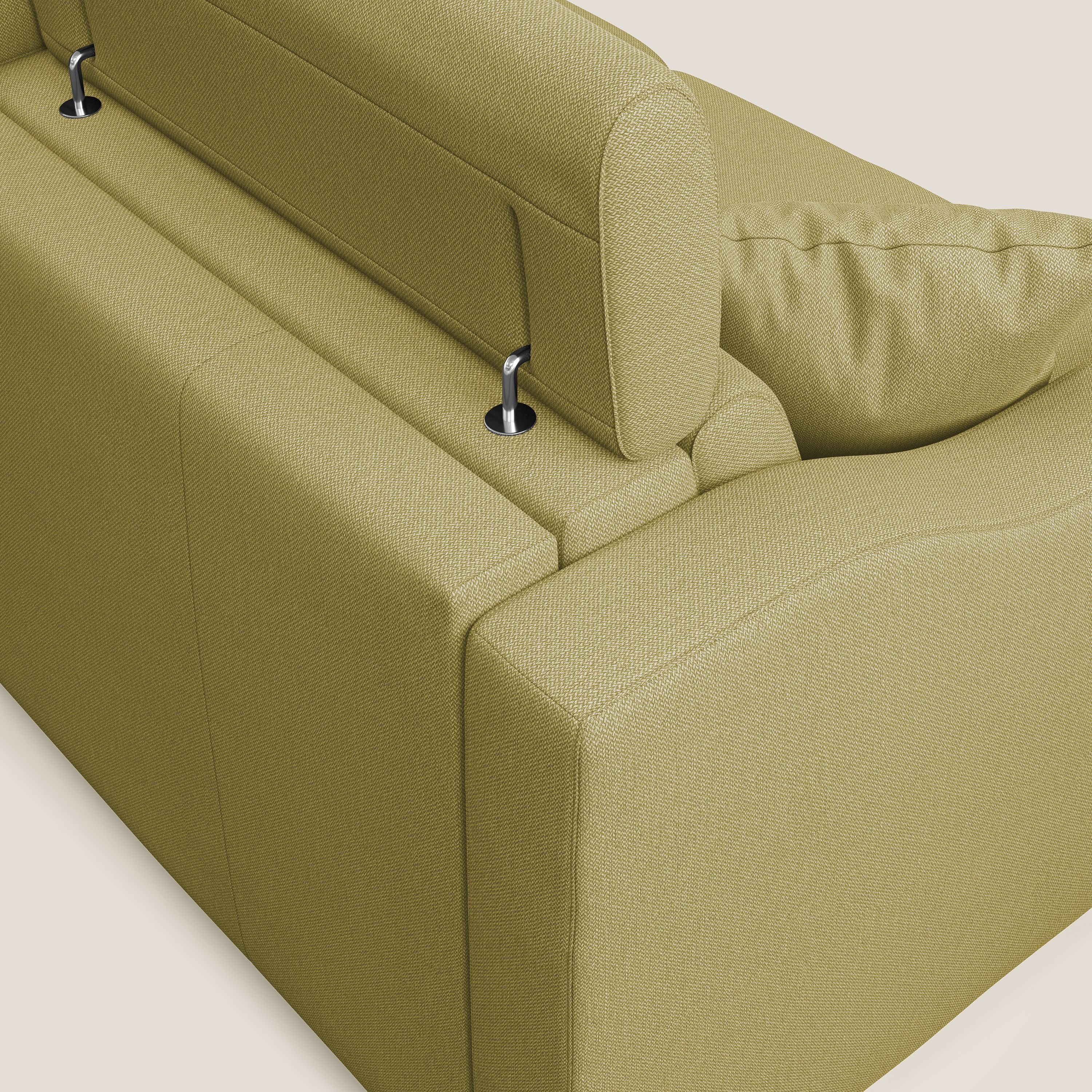 Amber canapé d'angle convertible en tissu détachable T05 jaune - Image 4
