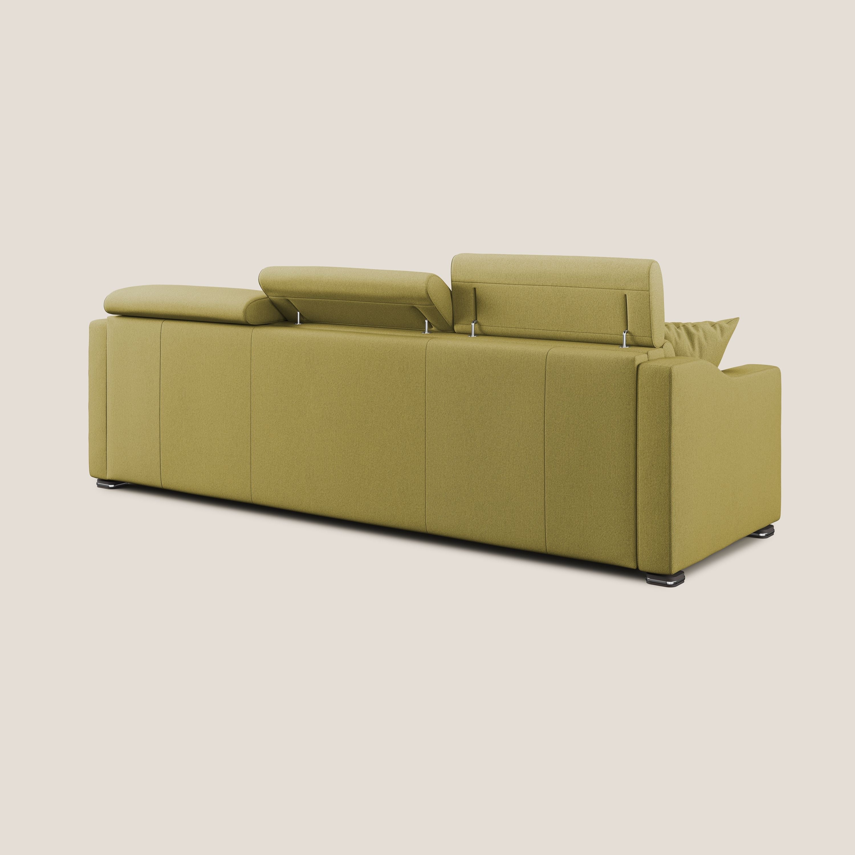 Amber canapé d'angle convertible en tissu détachable T05 jaune - Image 9