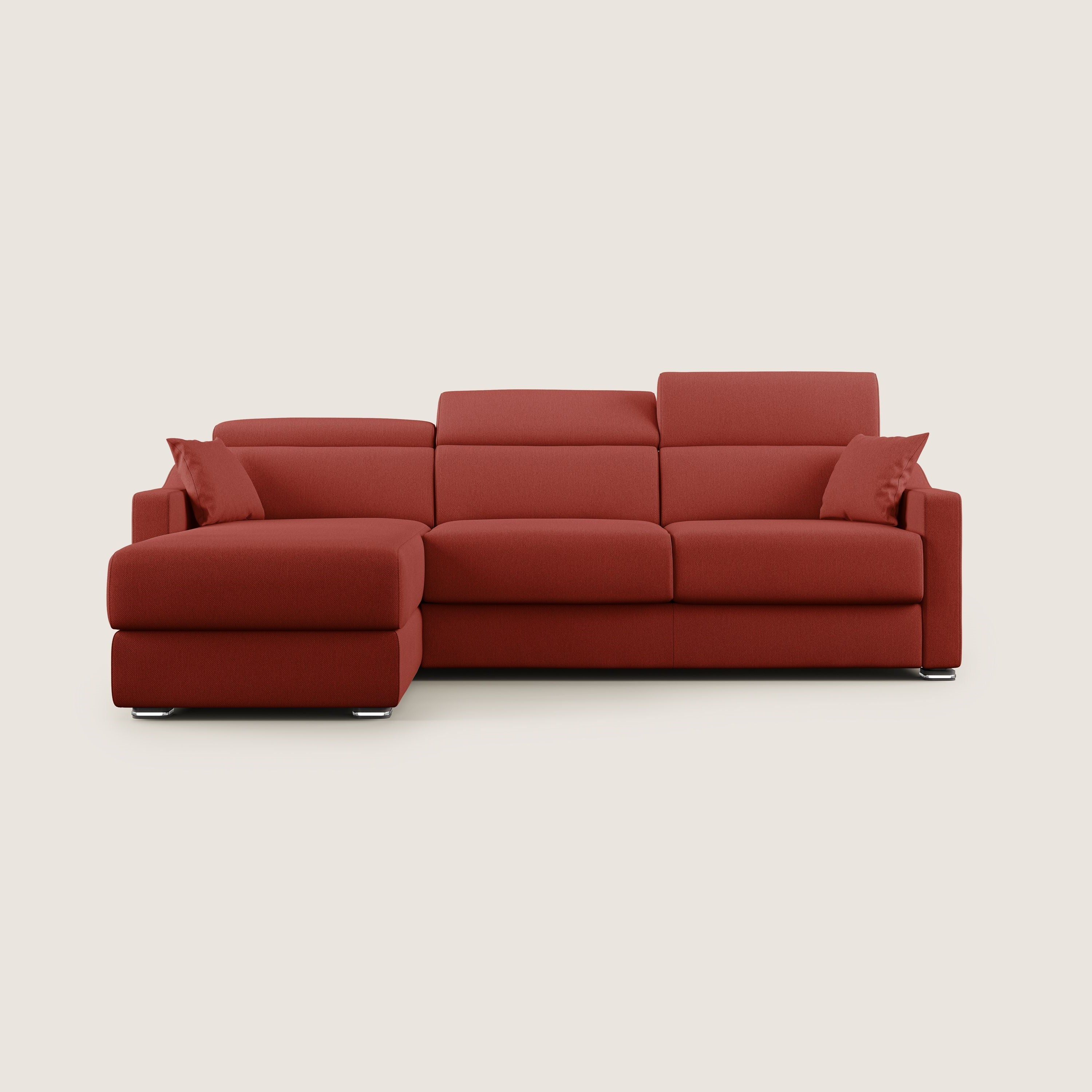 Amber canapé d'angle convertible en tissu détachable T05 rouge - Image 10
