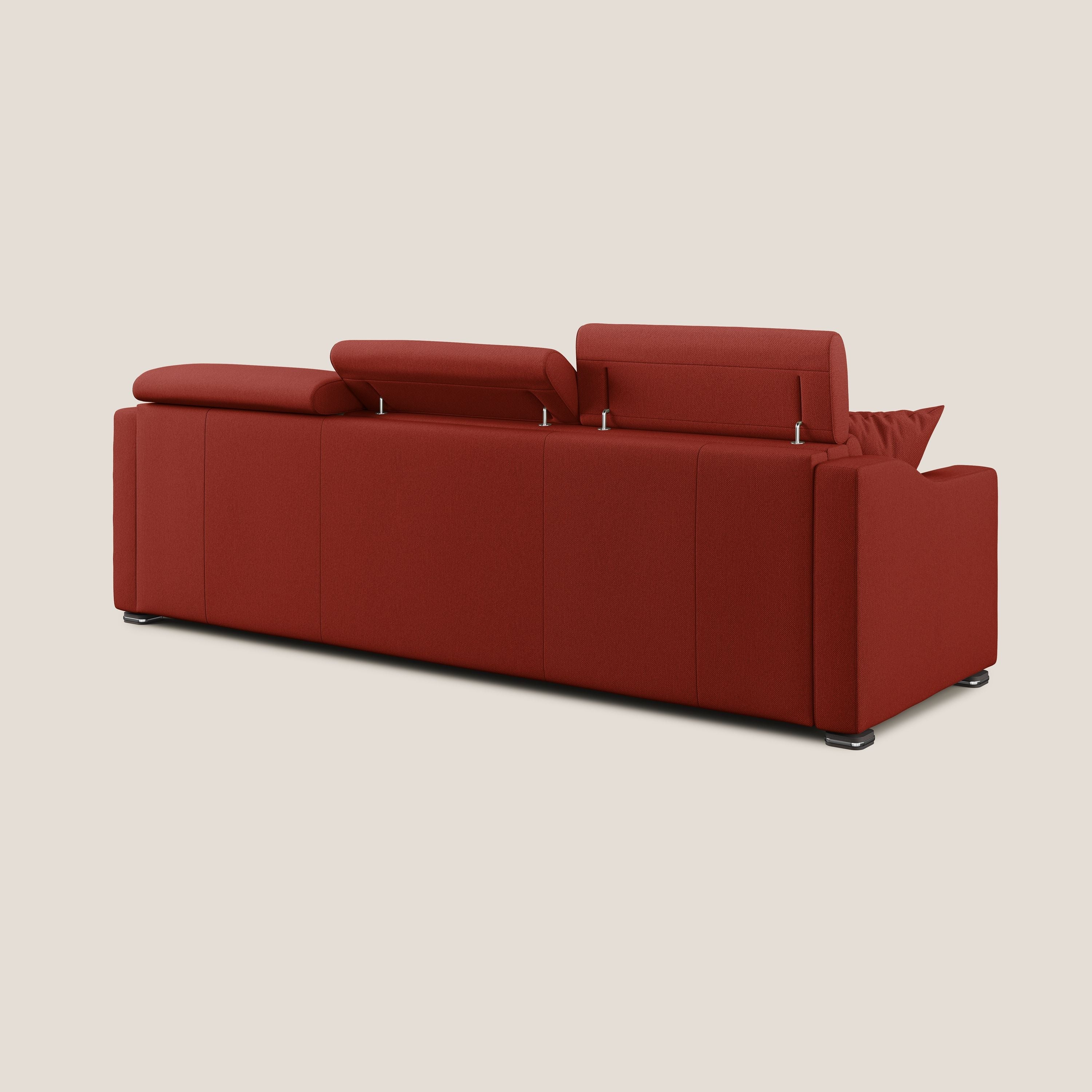 Amber canapé d'angle convertible en tissu détachable T05 rouge - Image 8