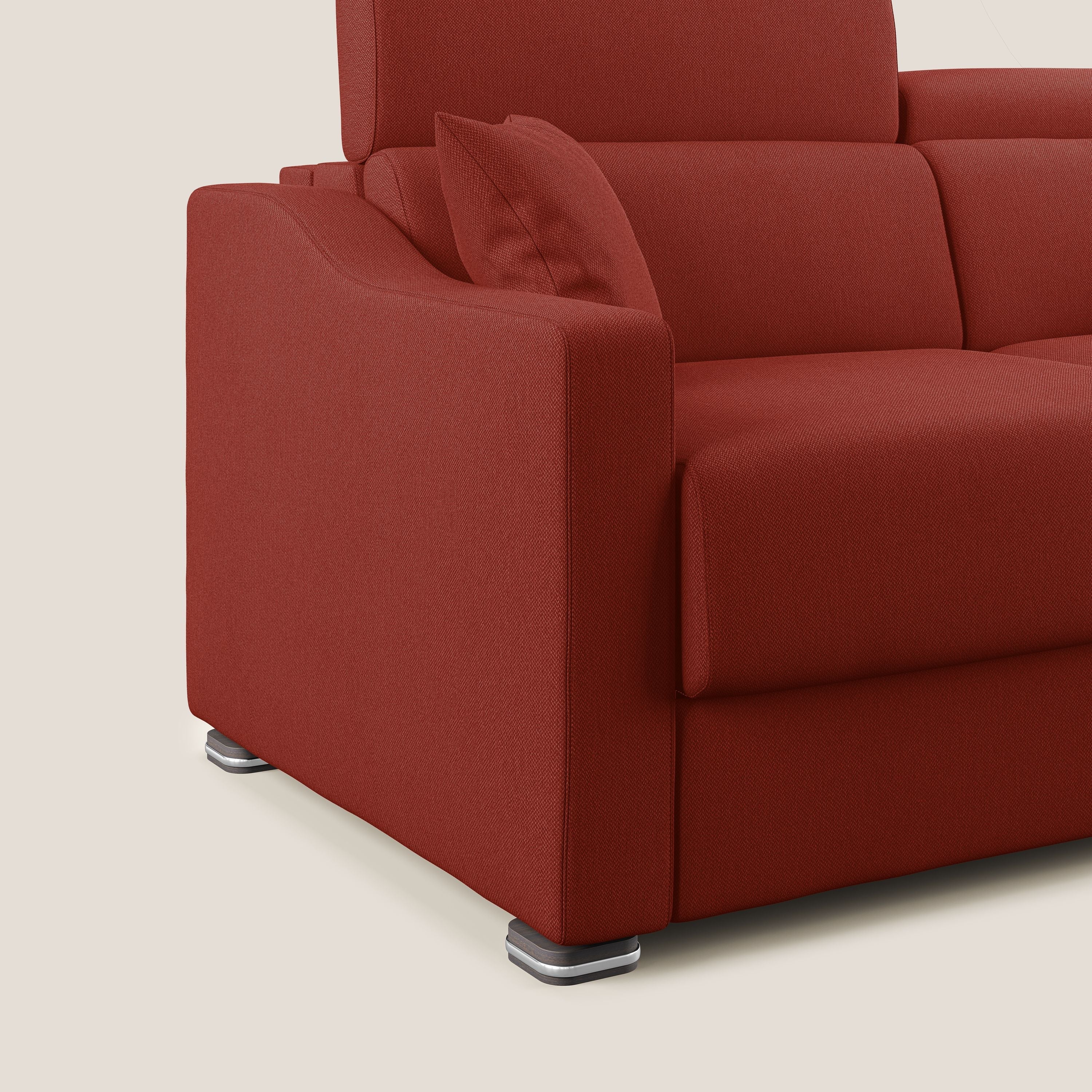 Amber canapé d'angle convertible en tissu détachable T05 rouge - Image 9