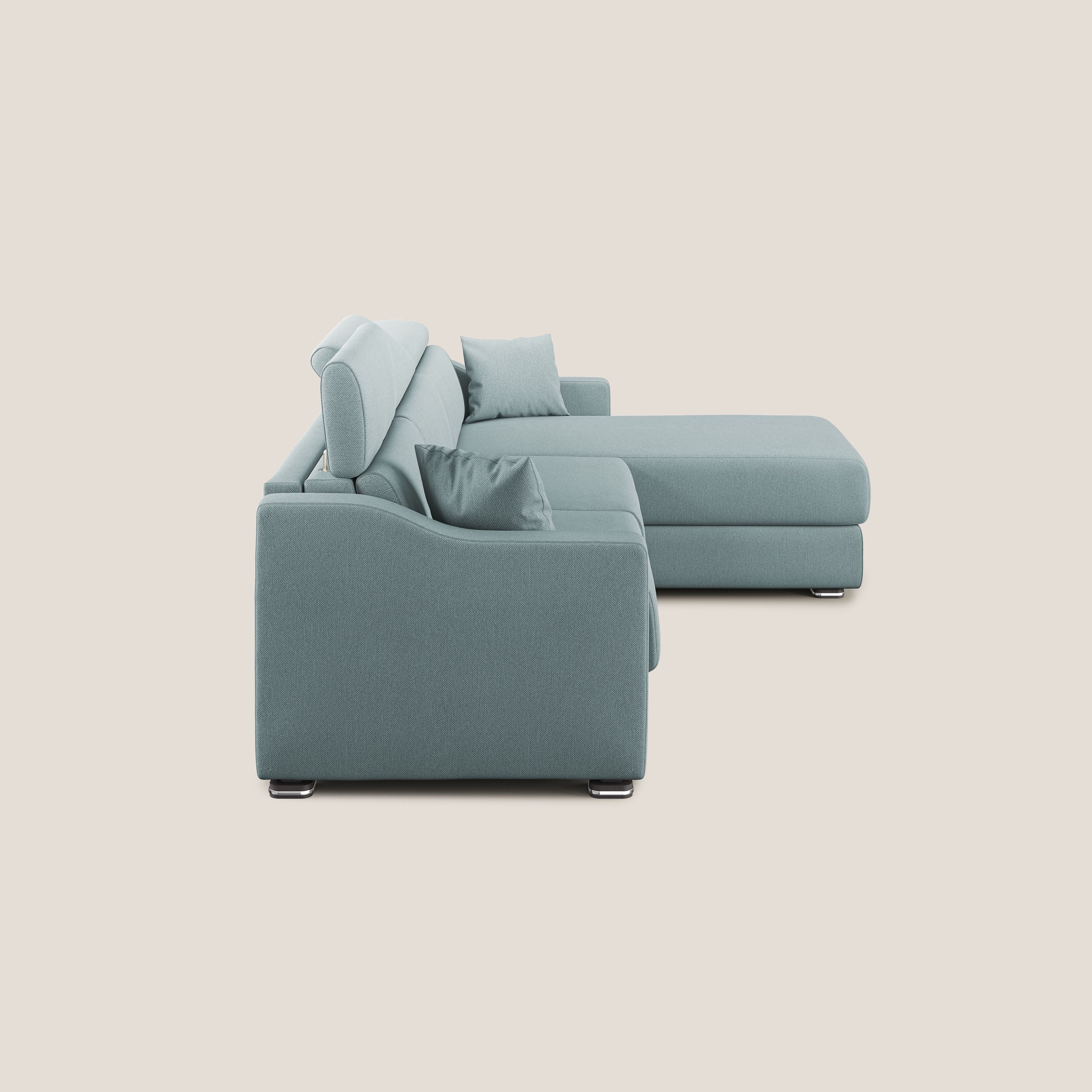 Amber canapé d'angle convertible en tissu détachable T05 sucre glace - Image 8